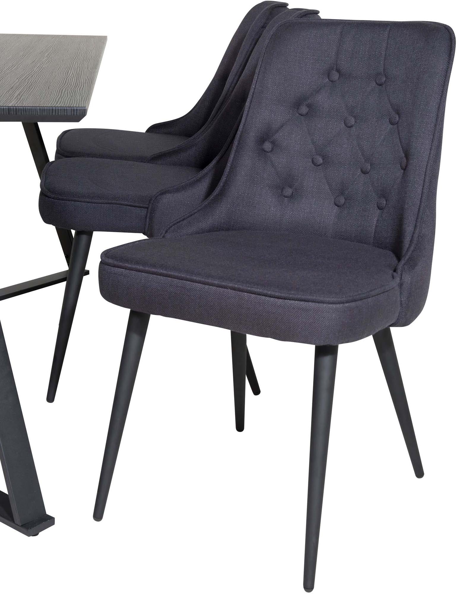 Entdecken Sie das Marina Esszimmerset Velvet von Venture Home: Ein elegantes 180 cm Set für 6 Personen, das modernen Stil und hohen Komfort vereint.