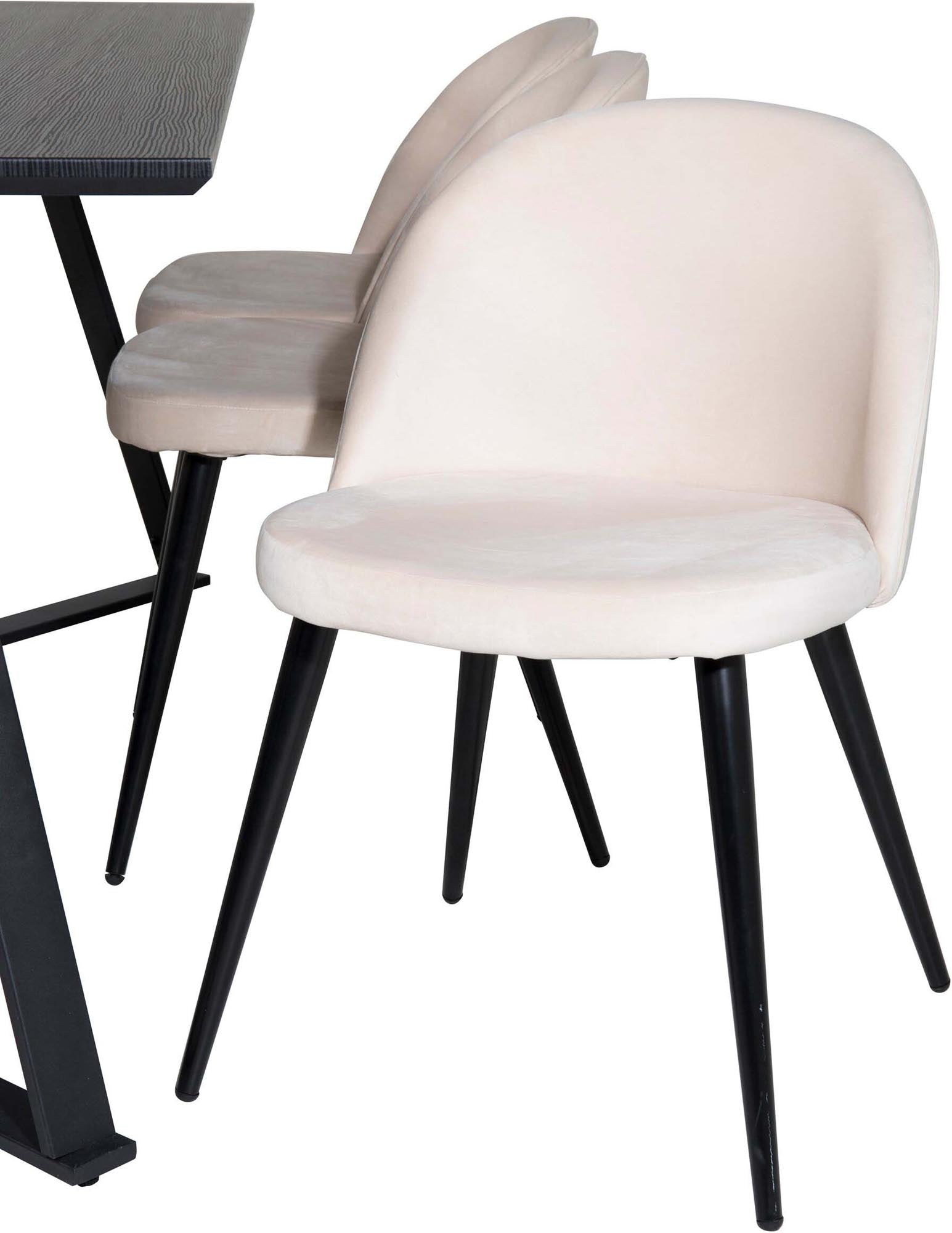 Erleben Sie Komfort und Eleganz mit dem Marina Esszimmerset Velvet 180cm/6St. von Venture Home – perfekt für unvergessliche Momente mit Freunden und Familie.