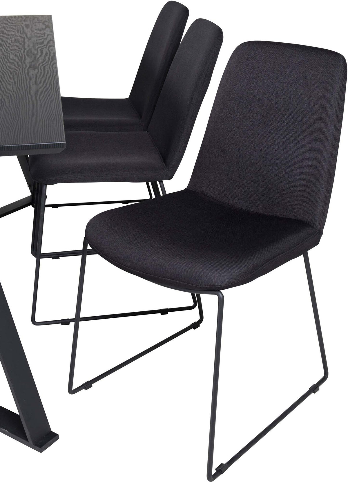 Marina Esszimmerset Muce 180cm/6St. in Schwarz präsentiert im Onlineshop von KAQTU Design AG. Esszimmerset ist von Venture Home