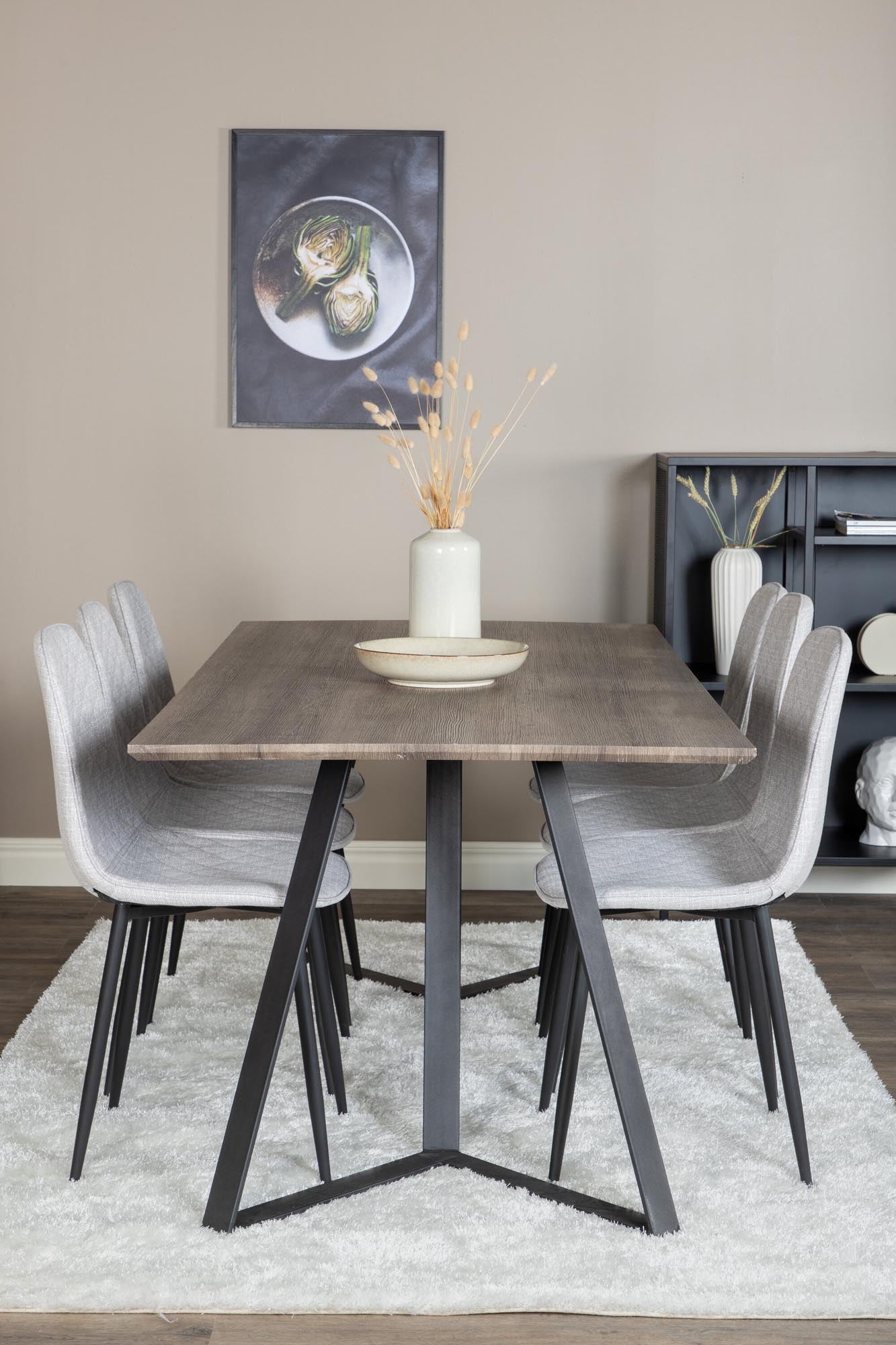 Elegantes Marina Esszimmerset von Venture Home: 180cm Tisch mit 6 Stühlen, modernes Design, perfekt für stilvolle Esszimmer.