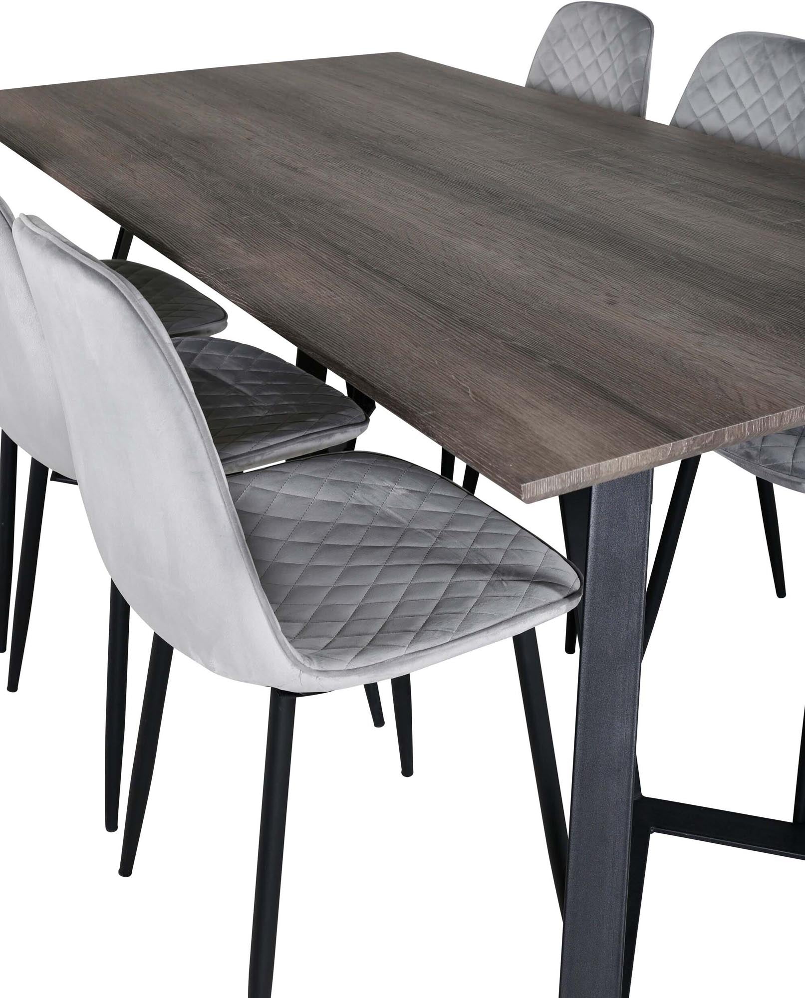 Elegantes Marina Esszimmerset: 180cm Tisch & 6 Stühle, modernes Design, perfekt für stilvolle Esszimmer.