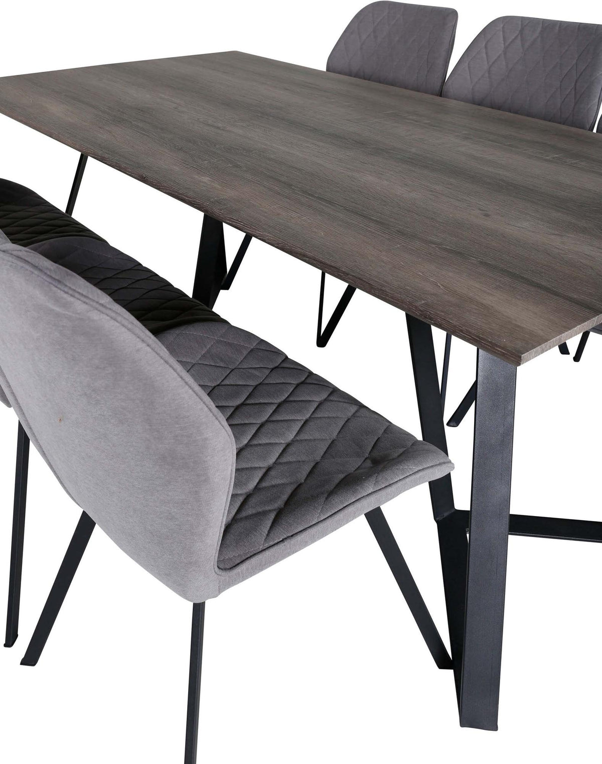 Marina Esszimmerset Gemma 180cm/6St. in Braun / Schwarz / Grau präsentiert im Onlineshop von KAQTU Design AG. Esszimmerset ist von Venture Home