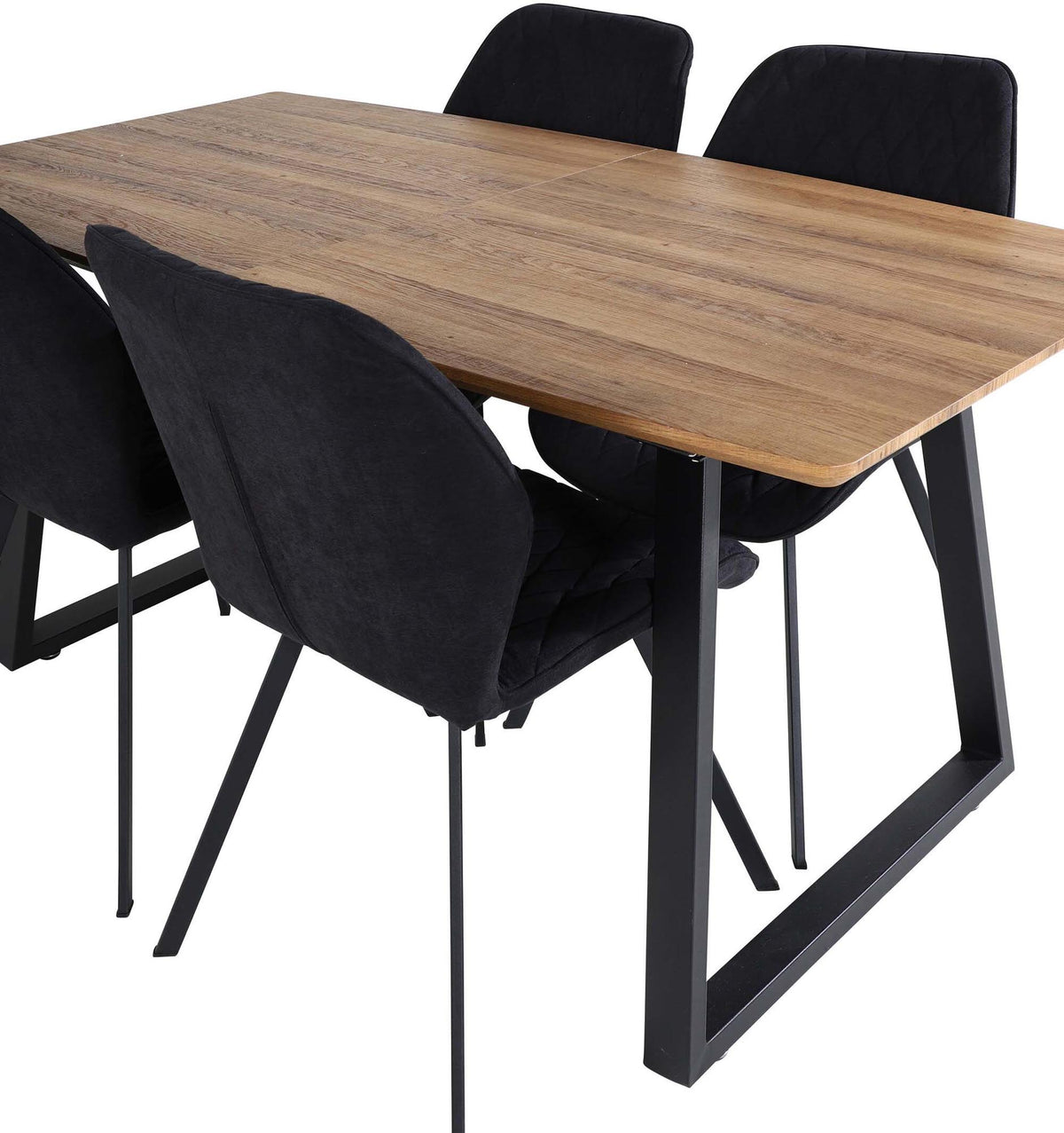 Inca Esszimmerset ausziehbar (Gemma) 160cm/4St. in Schwarz präsentiert im Onlineshop von KAQTU Design AG. Esszimmerset ist von Venture Home