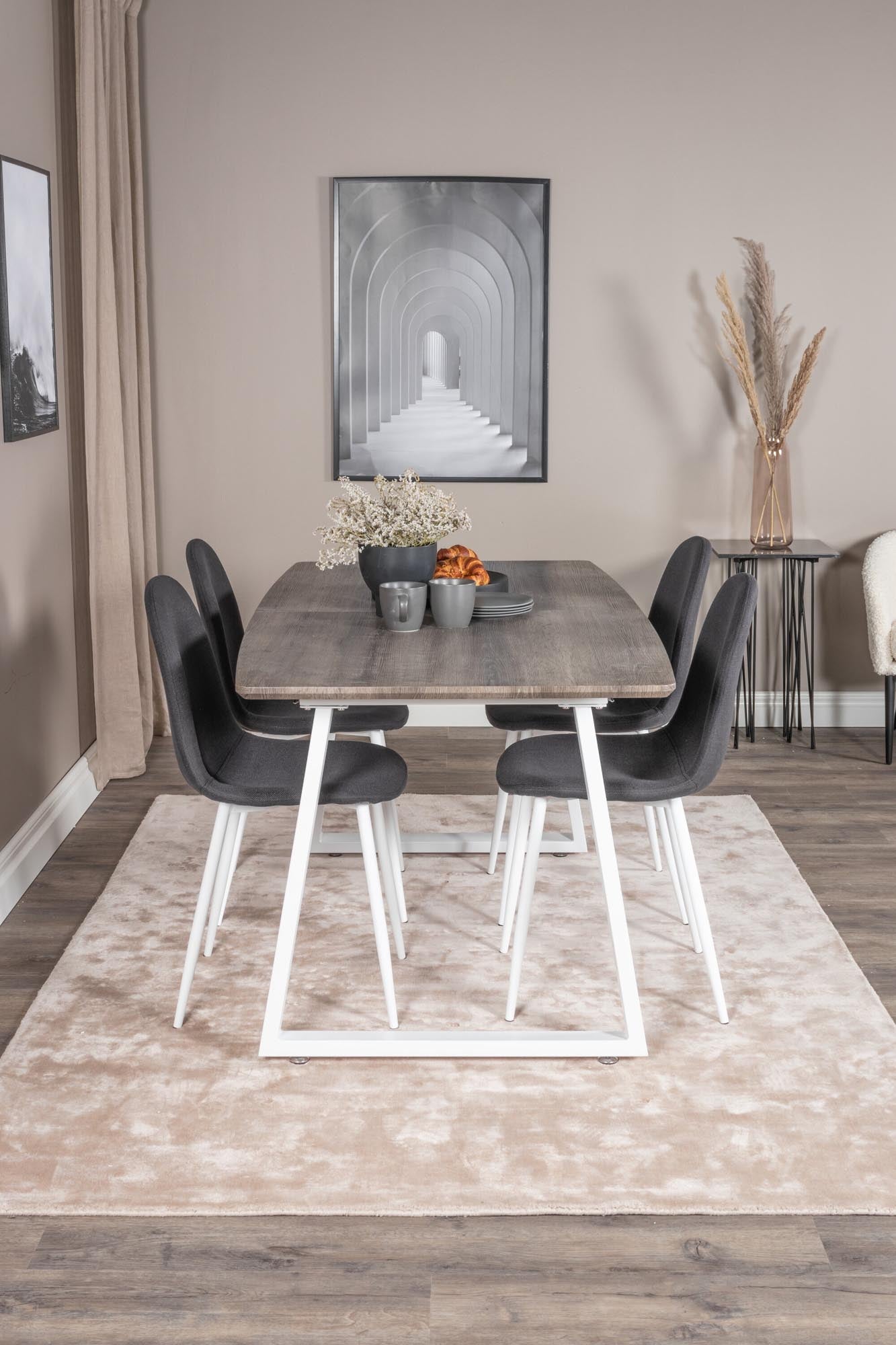 Modernes Inca Esszimmerset: Ausziehbar auf 160 cm, ideal für gesellige Abende. Hochwertige Materialien und stilvolle Stühle für Ihr Zuhause.