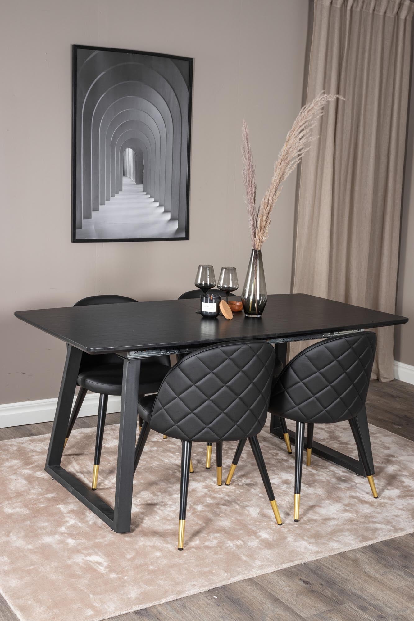 Elegantes Inca Esszimmerset: Ausziehbar, samtig, für stilvolle Abende.