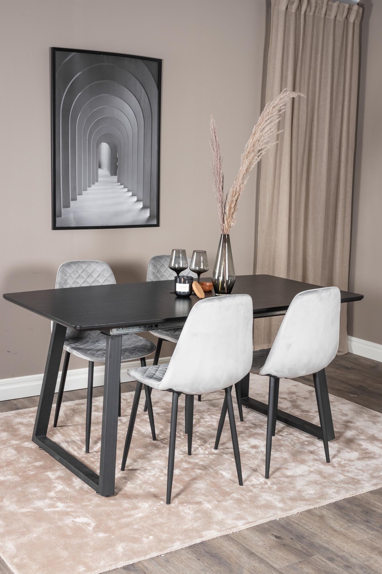 Inca Esszimmerset (Polar): Modernes, ausziehbares Design für unvergessliche Familienfeiern und stilvolle Dinnerabende.