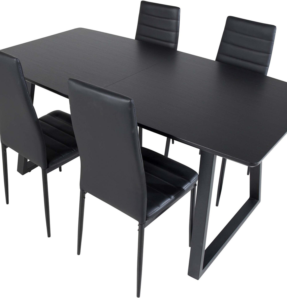 Inca Esszimmerset ausziehbar (Slim) 160cm/4St. in Schwarz präsentiert im Onlineshop von KAQTU Design AG. Esszimmerset ist von Venture Home
