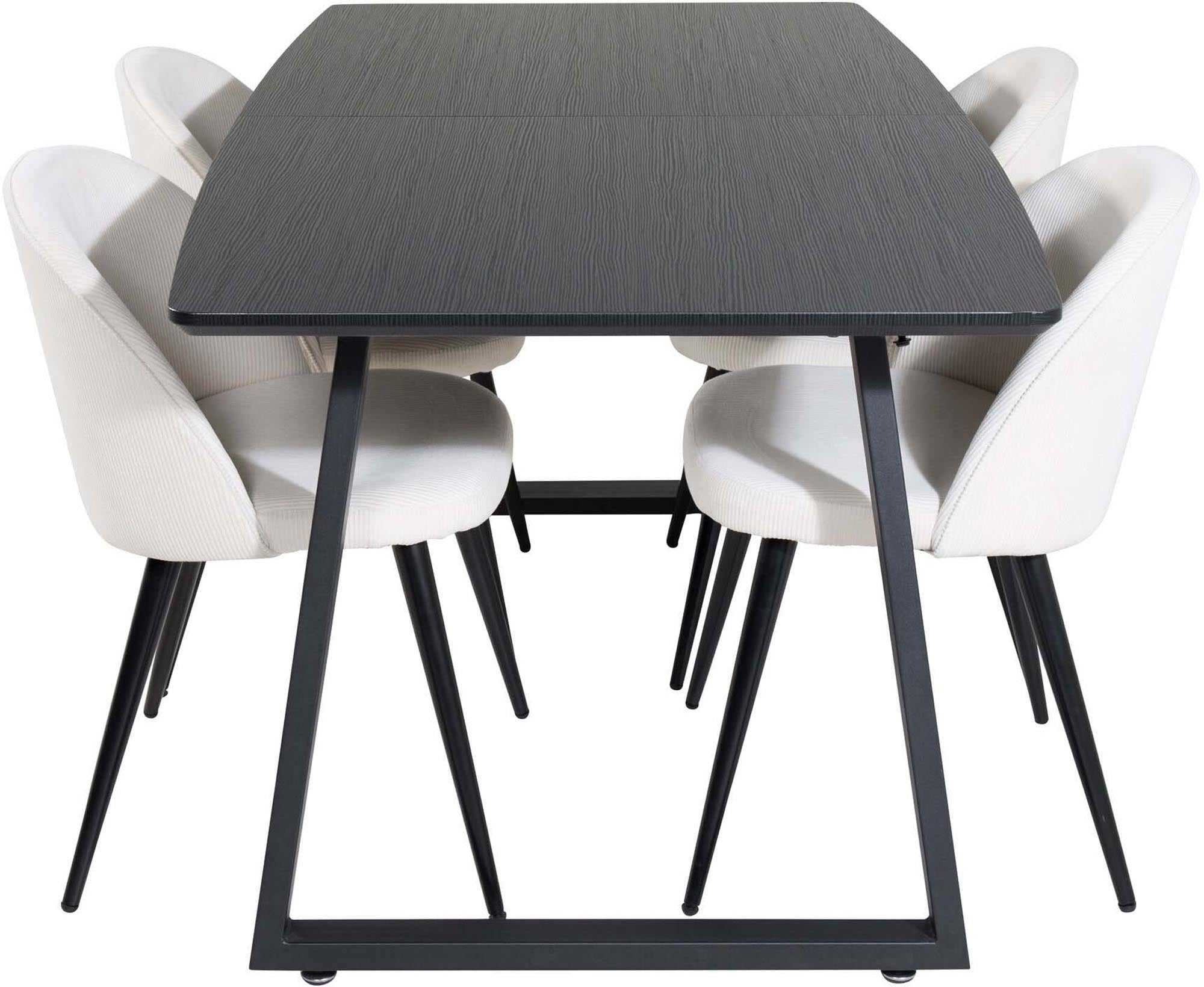 Elegantes Inca Esszimmerset: Ausziehbar, samtig, für stilvolle Abende.