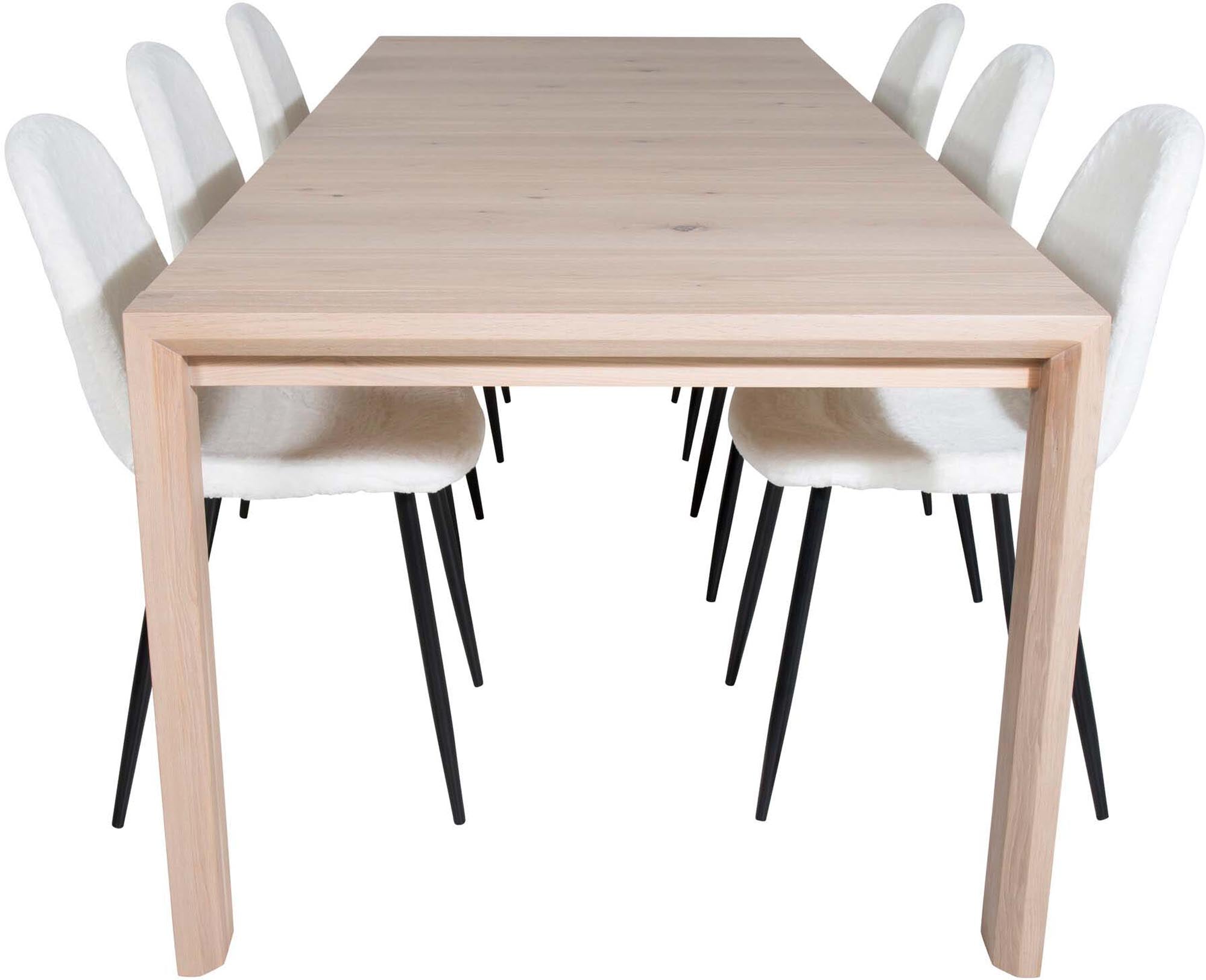 Elegantes Esszimmerset Slider, ausziehbar, 170cm, 6 Stühle, modern.