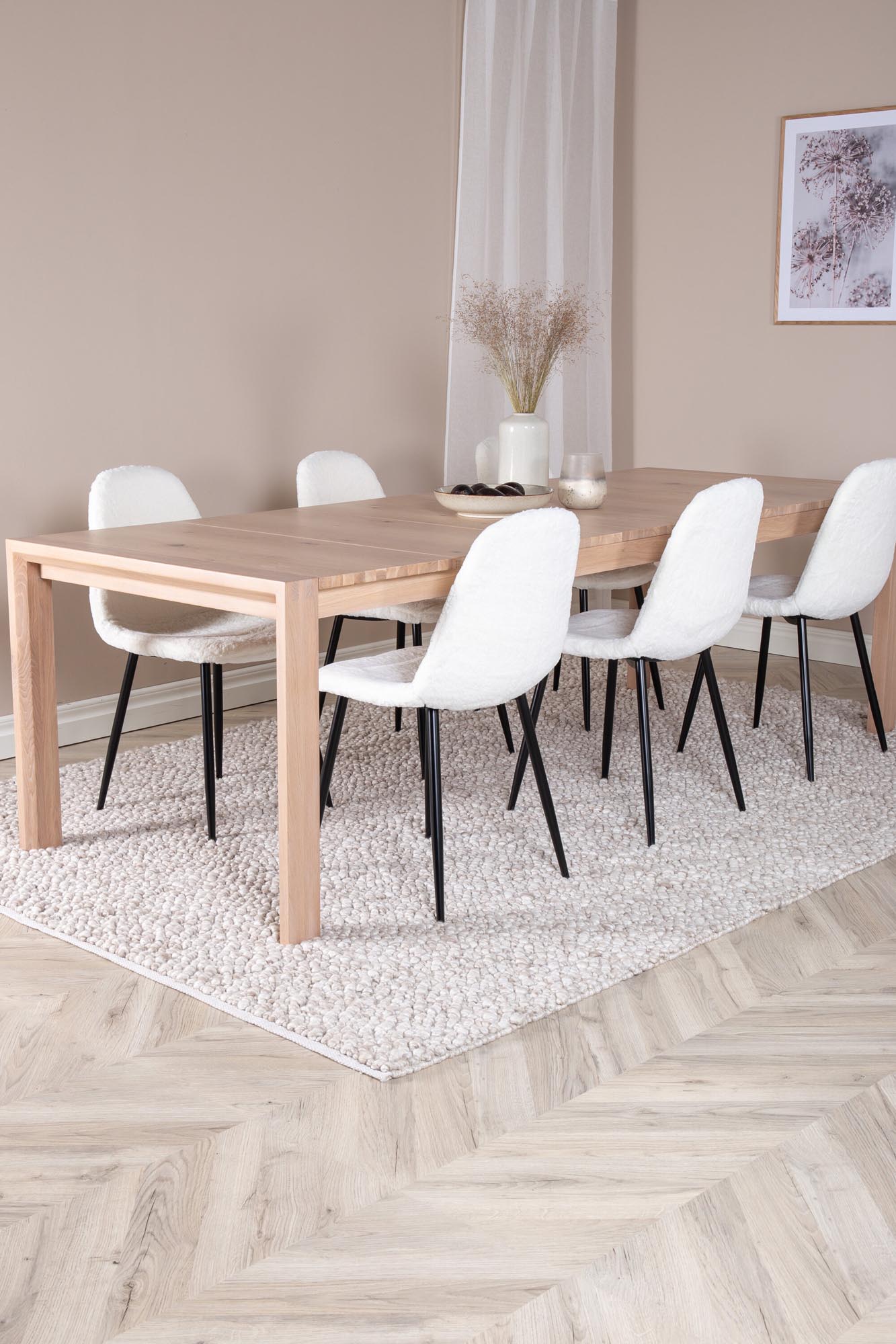 Venture Home Slider Esszimmerset: Ausziehbar, 170cm, 6 Stühle, stilvoll.