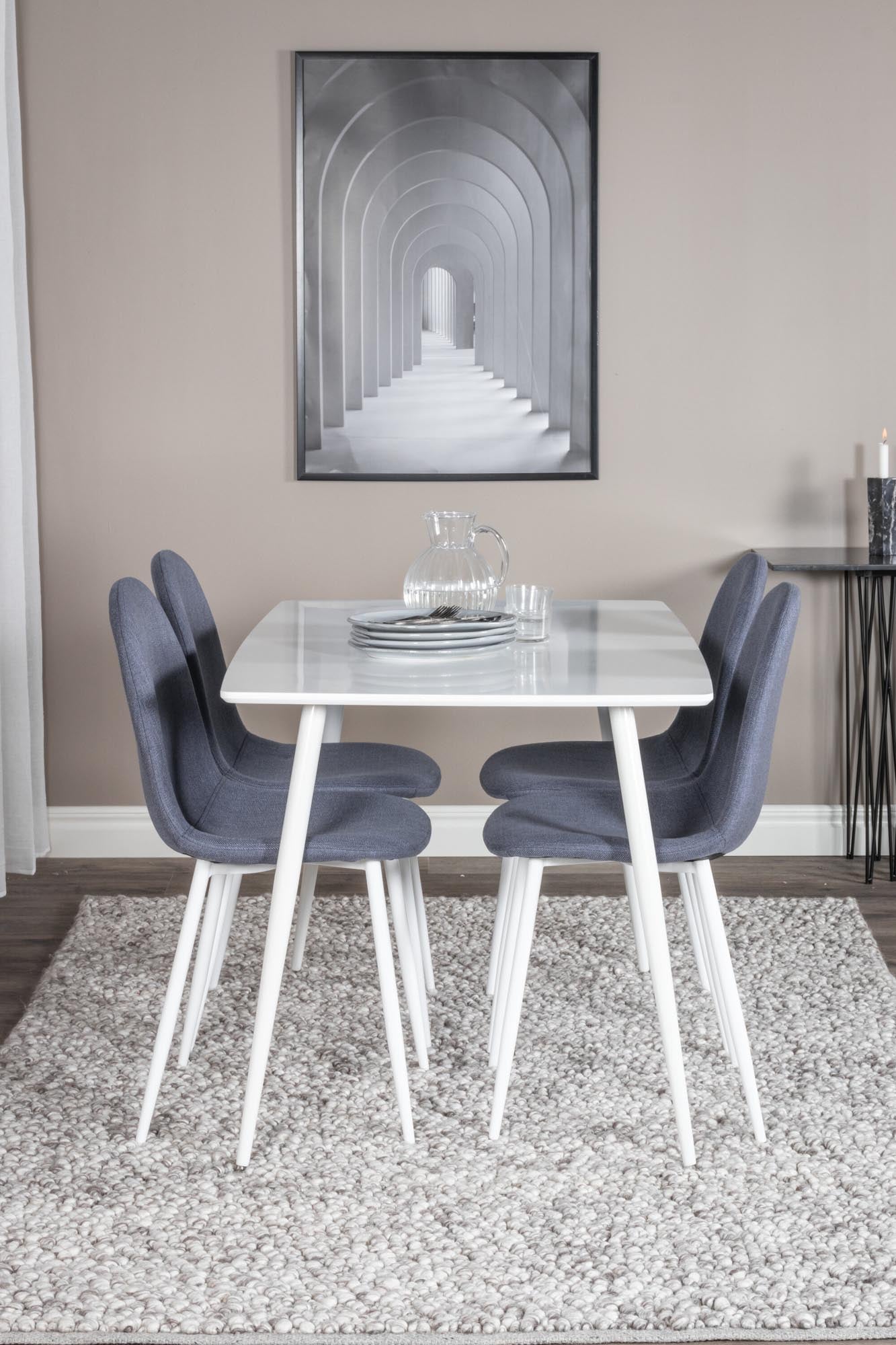 Stilvolles Polar Esszimmerset für 4, 120cm Tisch von Venture Home.