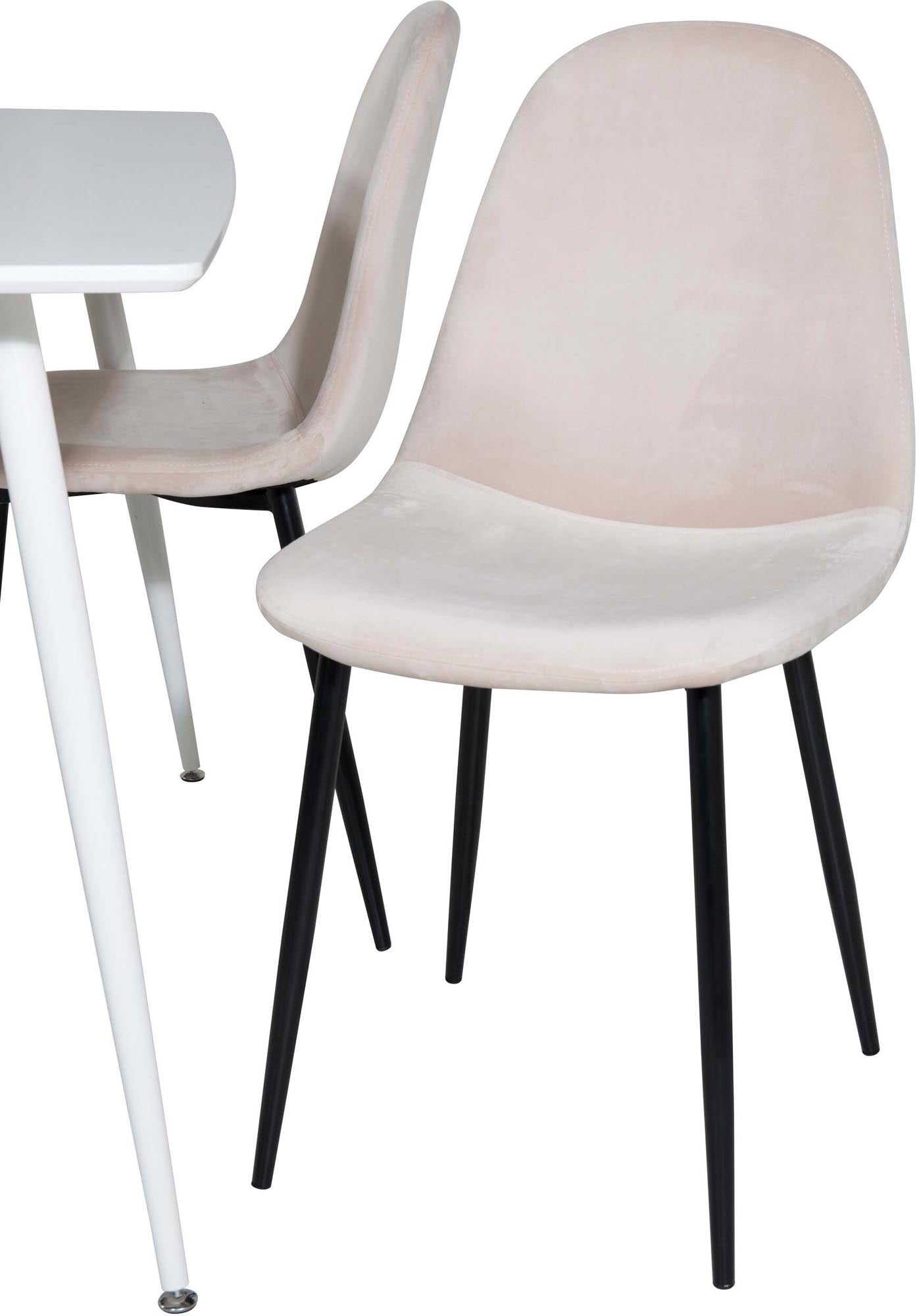 Gestalten Sie Ihr Esszimmer mit dem stilvollen Polar Esszimmerset von Venture Home: Ein großzügiger 120 cm Tisch und vier bequeme Stühle für unvergessliche Momente.