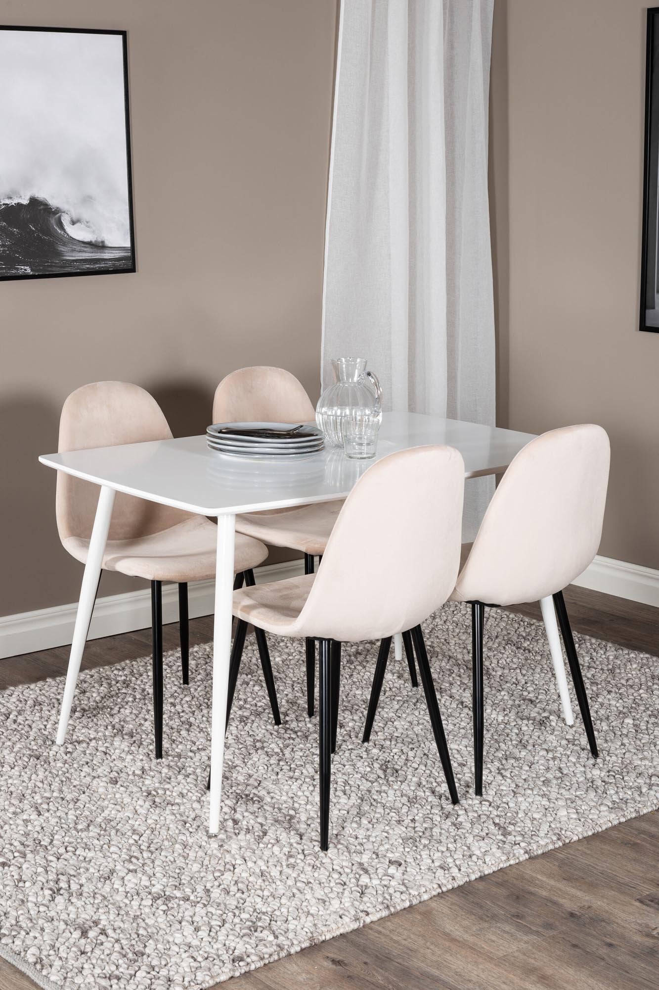 Elegantes Polar Esszimmerset: 120cm Tisch mit 4 Stühlen von Venture Home.