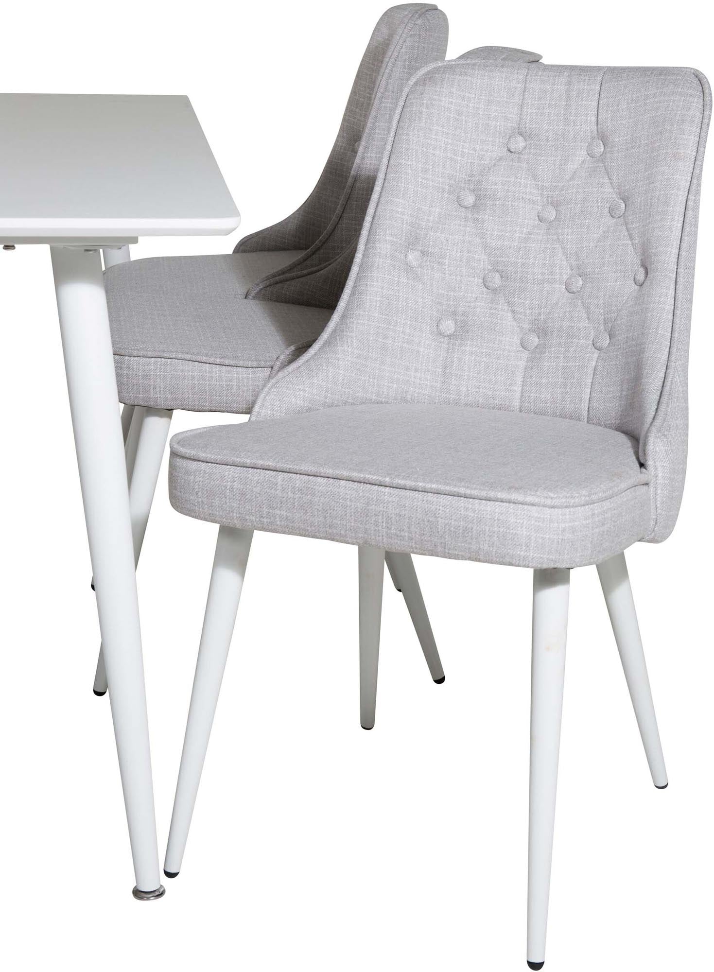 Elegantes Polar Esszimmerset 180cm für 6 Personen von Venture Home: Hochwertige Verarbeitung, stilvolle Velvet-Stühle und optimaler Komfort.