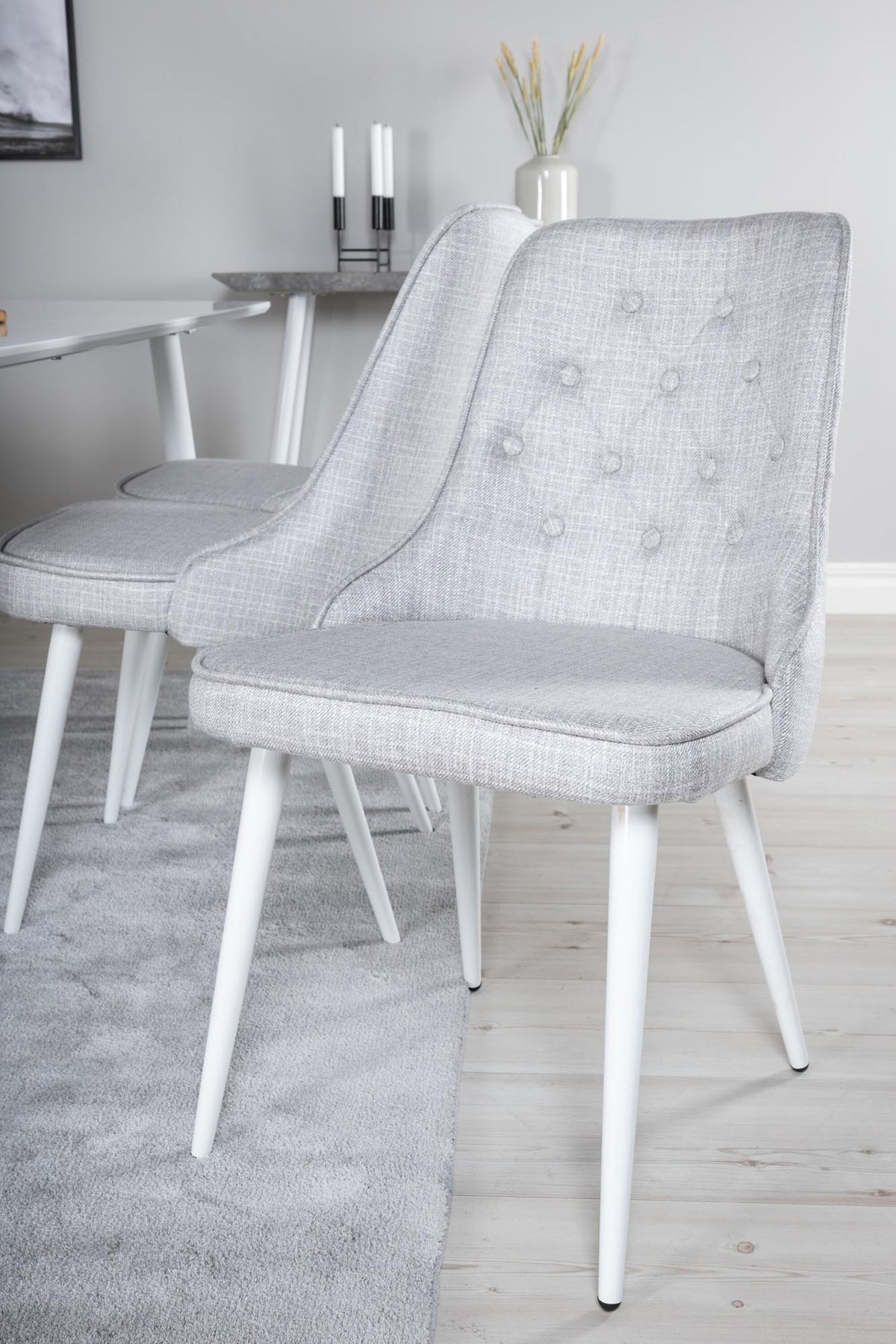 Polar Esszimmerset + Velvet Deluxe 180cm/6St. in Weiss präsentiert im Onlineshop von KAQTU Design AG. Esszimmerset ist von Venture Home