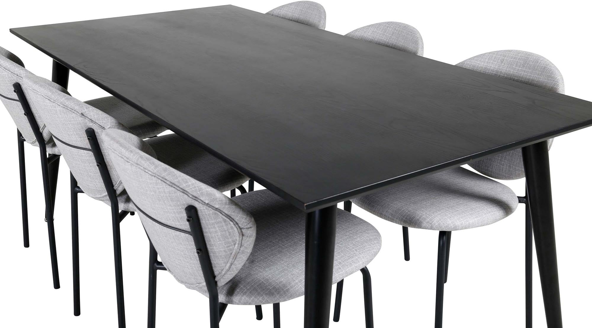 Entdecken Sie das Dipp Esszimmerset von Venture Home: Ein stilvoller 180 cm Esstisch und 6 komfortable Stühle für einladende Esszimmeratmosphäre.