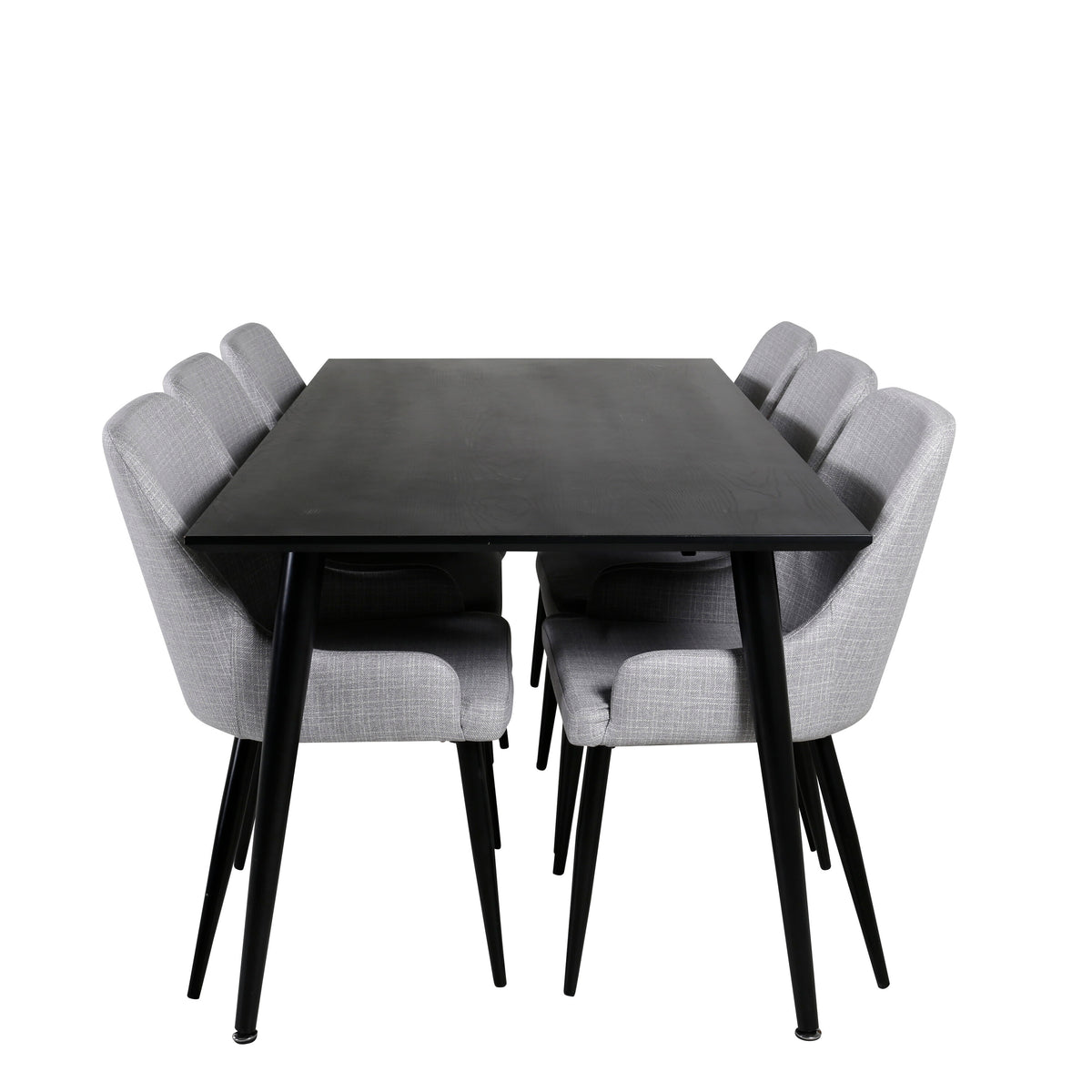 Dipp Esszimmerset + Plaza 180cm/6St. in Schwarz präsentiert im Onlineshop von KAQTU Design AG. Esszimmerset ist von Venture Home