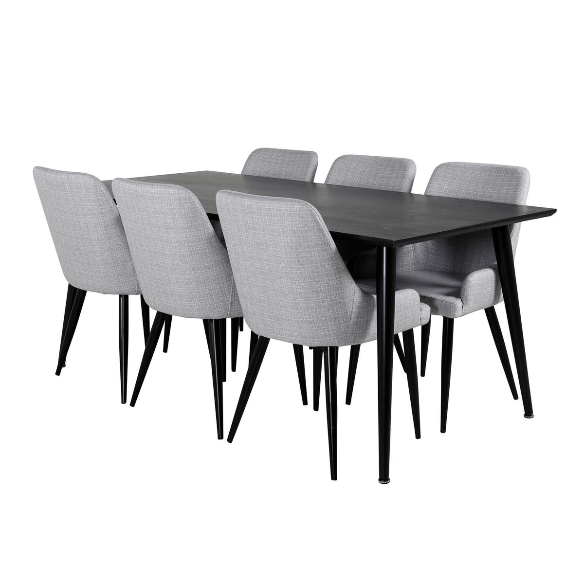 Dipp Esszimmerset + Plaza 180cm/6St. in Schwarz präsentiert im Onlineshop von KAQTU Design AG. Esszimmerset ist von Venture Home