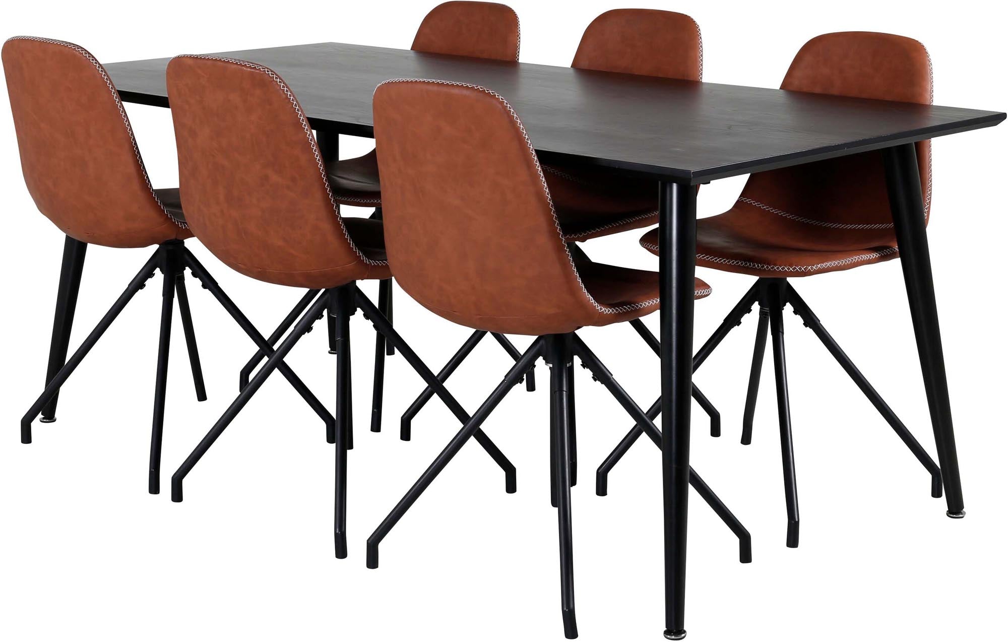 Stilvolles Dipp Esszimmerset für 6 Personen: Moderner 180 cm Tisch und bequeme Polar-Stühle für gesellige Abende. Ideal für jedes Zuhause!