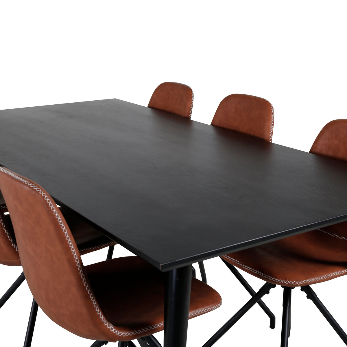 Dipp Esszimmerset + Polar 180cm/6St. in Schwarz / Braun präsentiert im Onlineshop von KAQTU Design AG. Esszimmerset ist von Venture Home