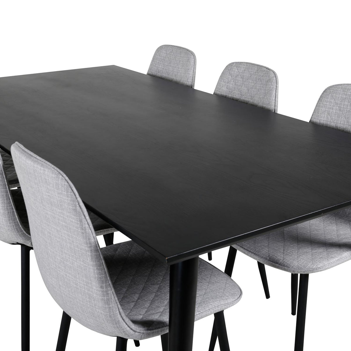 Dipp Esszimmerset + Polar Diamond 180cm/6St. in Schwarzgrau präsentiert im Onlineshop von KAQTU Design AG. Esszimmerset ist von Venture Home