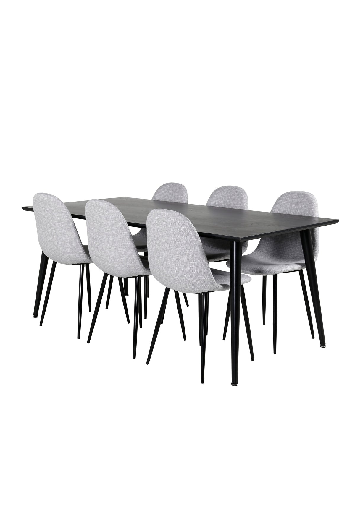 Dipp Esszimmerset + Polar 180cm/6St. in Schwarz / Hellgrau präsentiert im Onlineshop von KAQTU Design AG. Esszimmerset ist von Venture Home