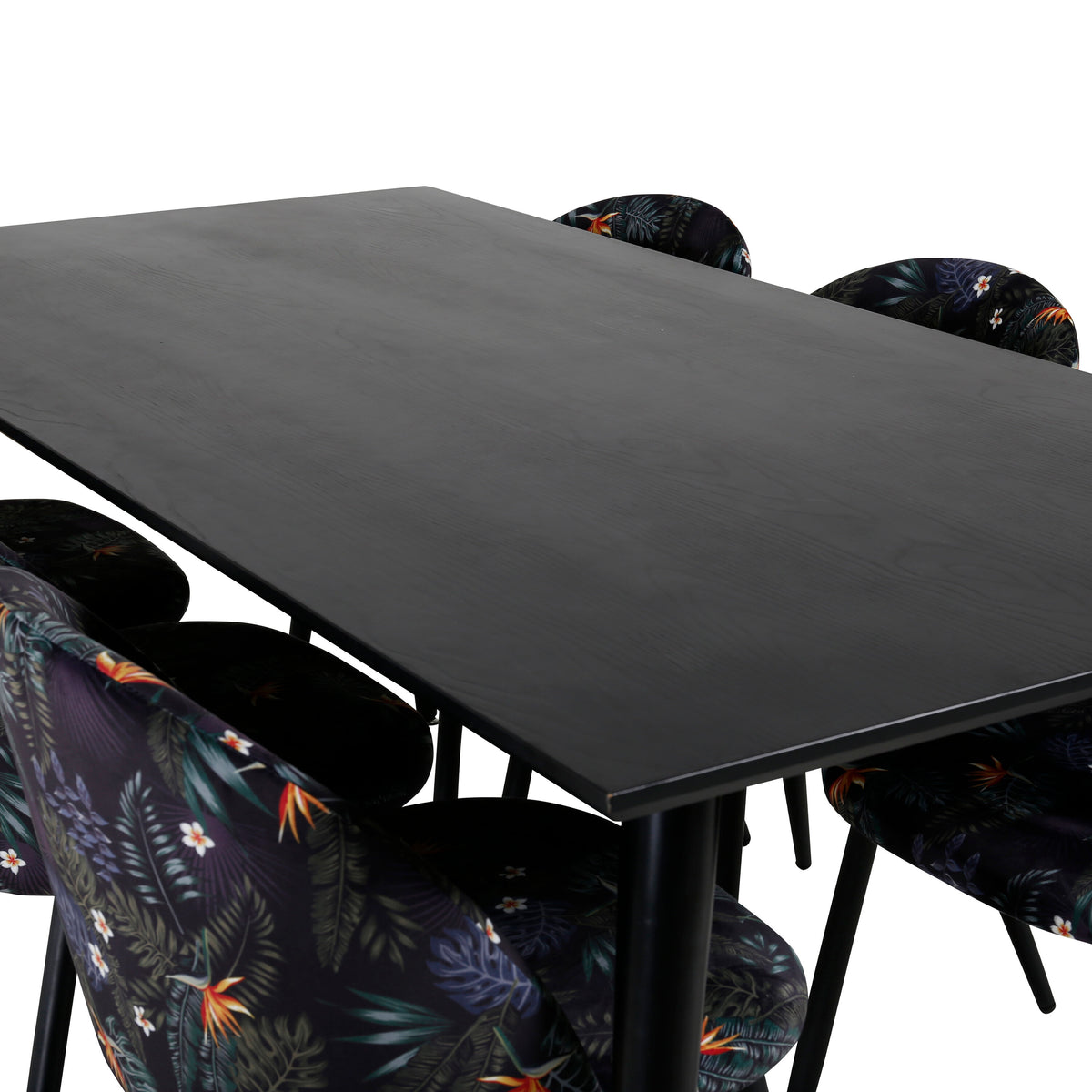 Dipp Esszimmerset + Velvet 180cm/6St. in Schwarz präsentiert im Onlineshop von KAQTU Design AG. Esszimmerset ist von Venture Home
