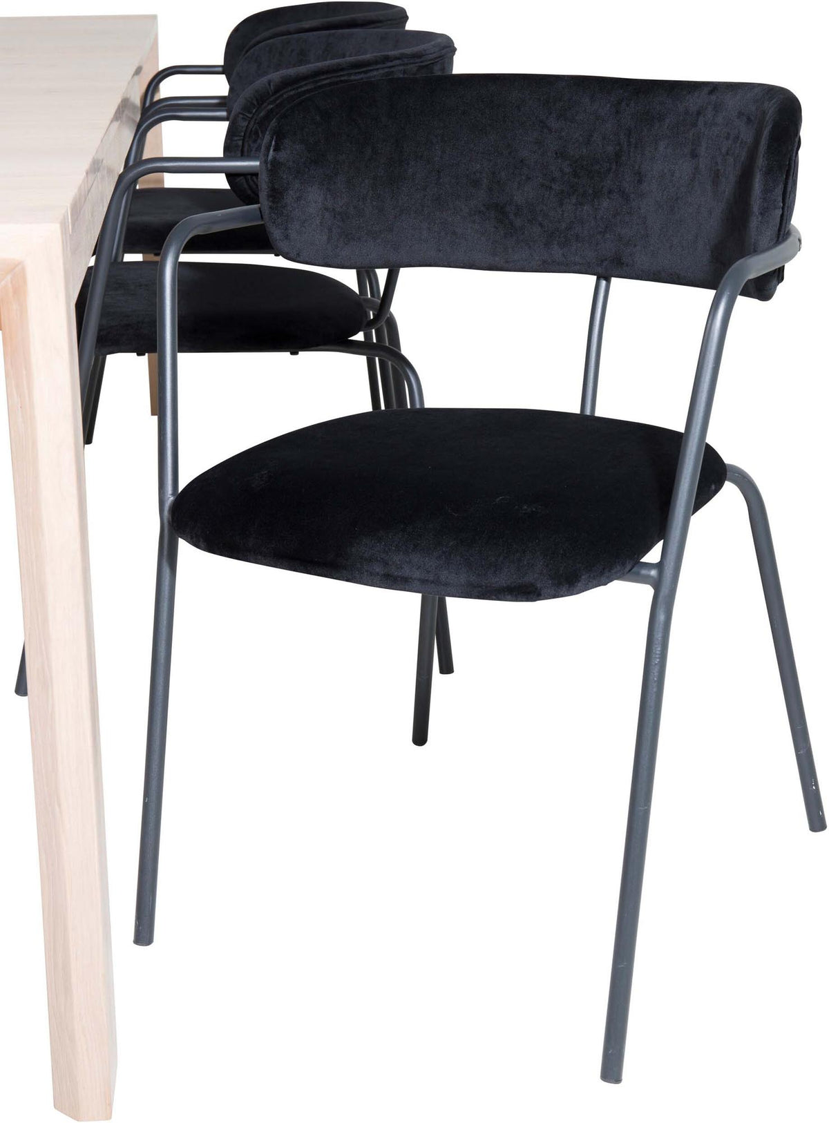 Slider Esszimmerset ausziehbar + Arrow 170cm/6St. in Schwarz präsentiert im Onlineshop von KAQTU Design AG. Esszimmerset ist von Venture Home
