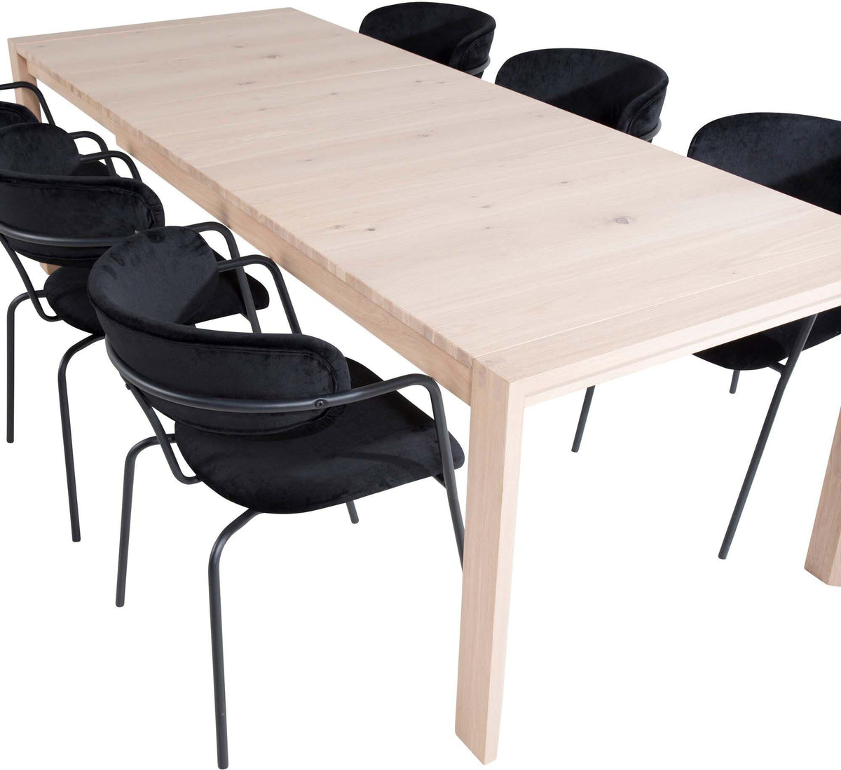 Slider Esszimmerset ausziehbar + Arrow 170cm/6St. in Schwarz präsentiert im Onlineshop von KAQTU Design AG. Esszimmerset ist von Venture Home
