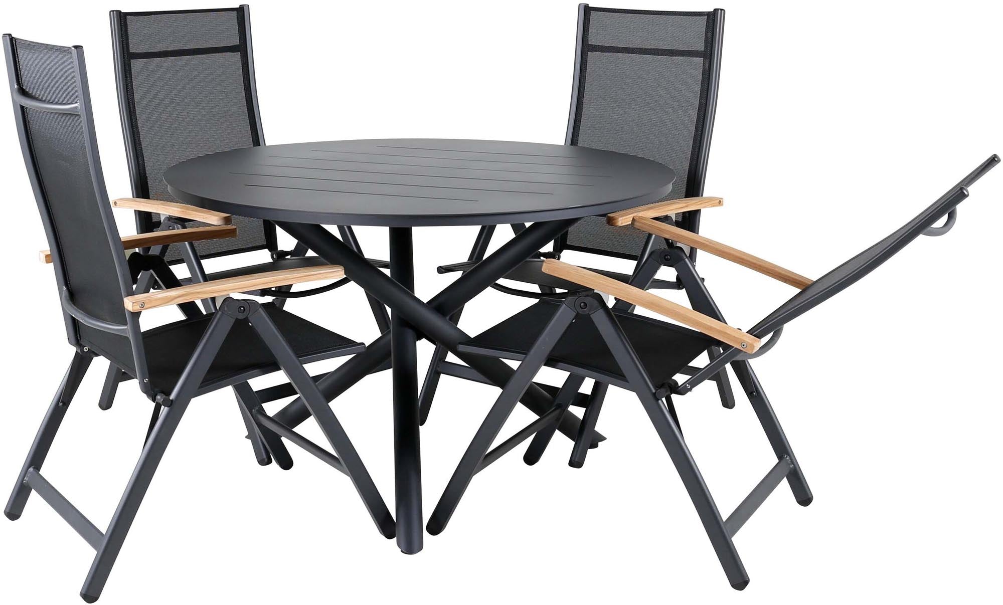 Robustes Alma Tischset: Ideal für gesellige Runden im Freien.