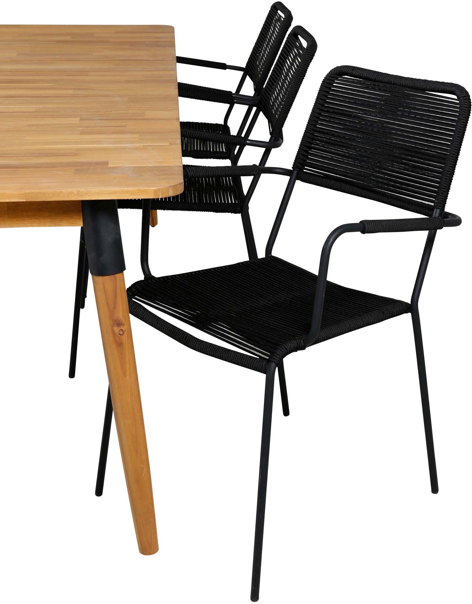 Elegantes Julian Tischset mit 6 Lindos Stühlen für Outdoor-Genuss.