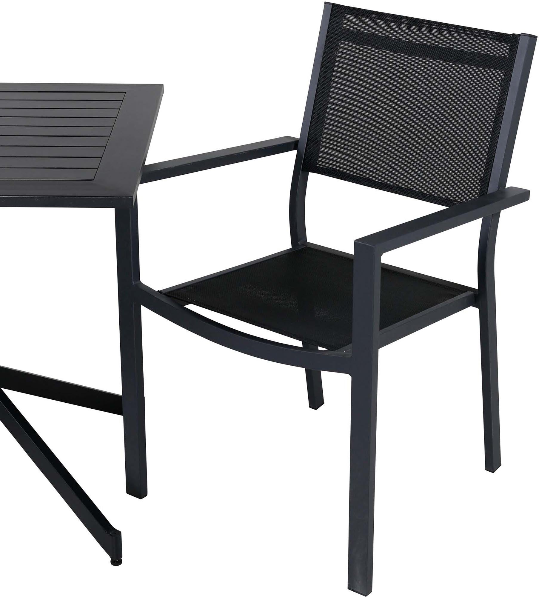 Way Outdoor-Tischset + Copacabana 70cm/2St. in Schwarz präsentiert im Onlineshop von KAQTU Design AG. Gartentischset ist von Venture Home
