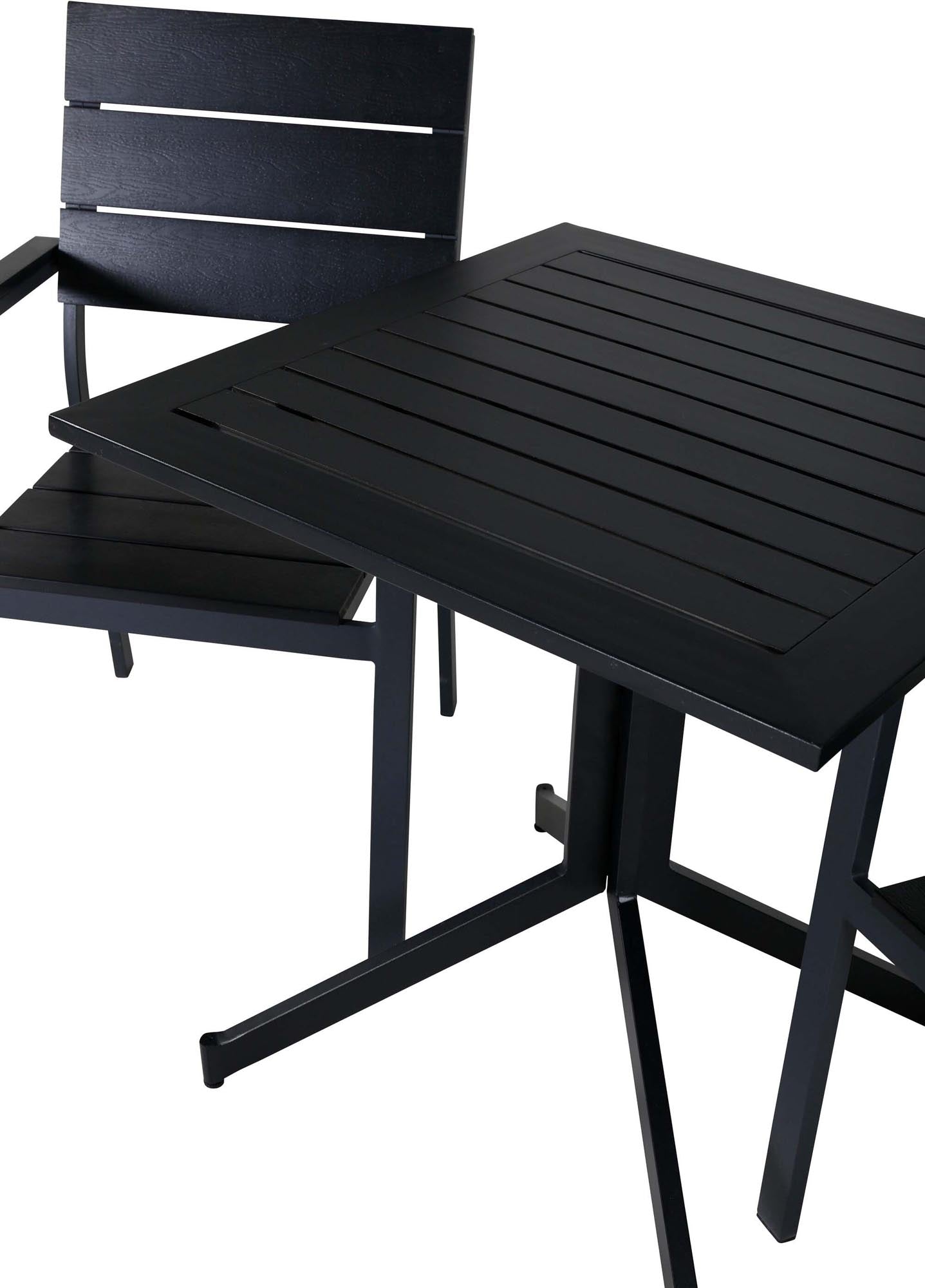 Way Outdoor-Tischset + Levels 70cm/2St. in Schwarz präsentiert im Onlineshop von KAQTU Design AG. Gartentischset ist von Venture Home