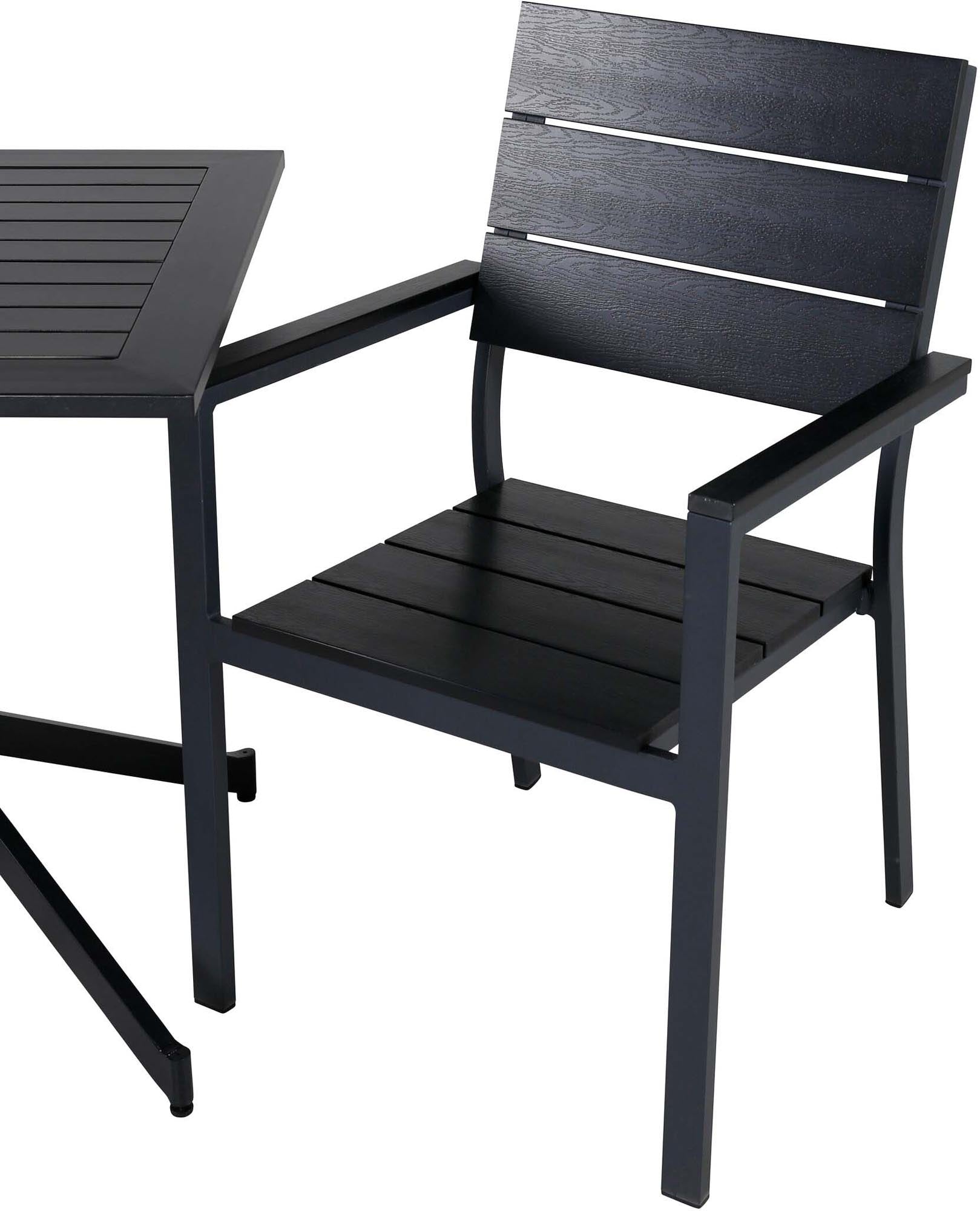 Way Outdoor-Tischset + Levels 70cm/2St. in Schwarz präsentiert im Onlineshop von KAQTU Design AG. Gartentischset ist von Venture Home