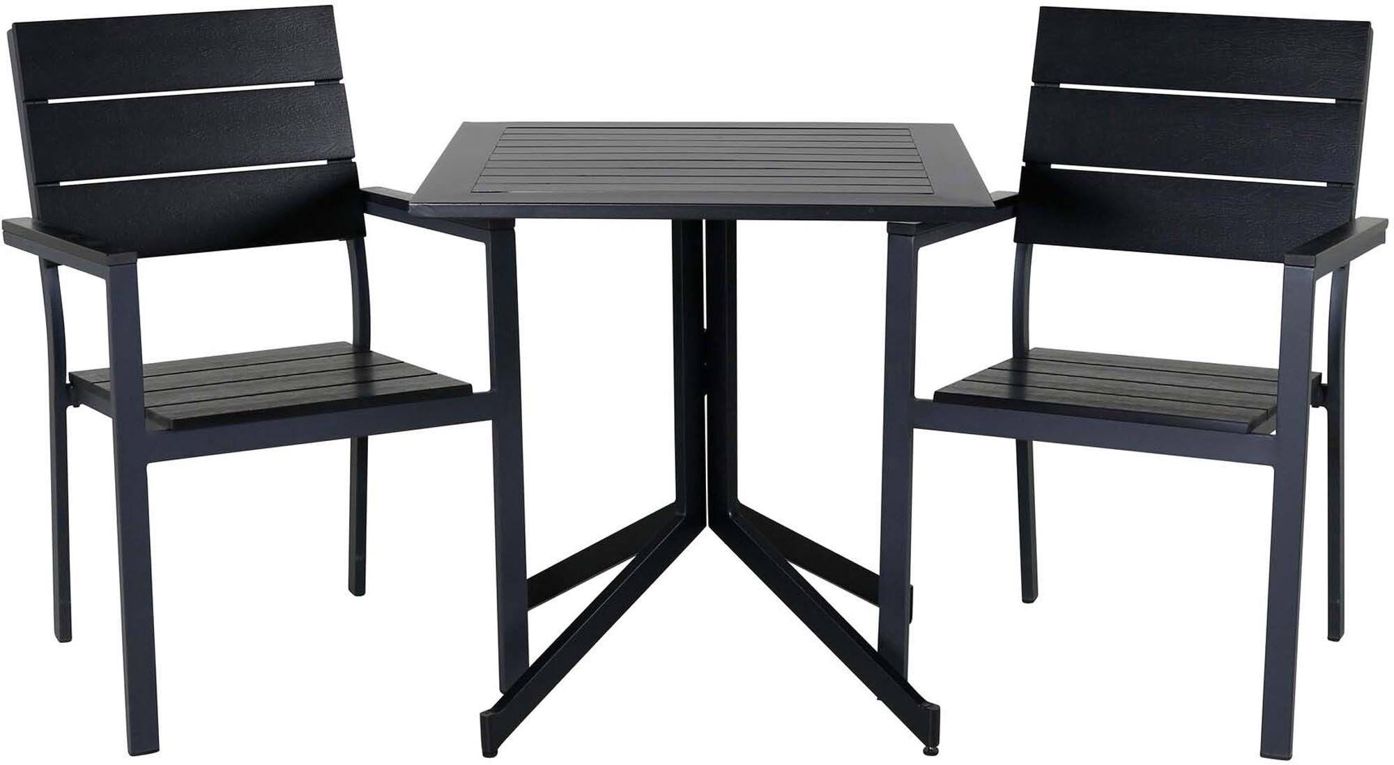 Way Outdoor-Tischset + Levels 70cm/2St. in Schwarz präsentiert im Onlineshop von KAQTU Design AG. Gartentischset ist von Venture Home