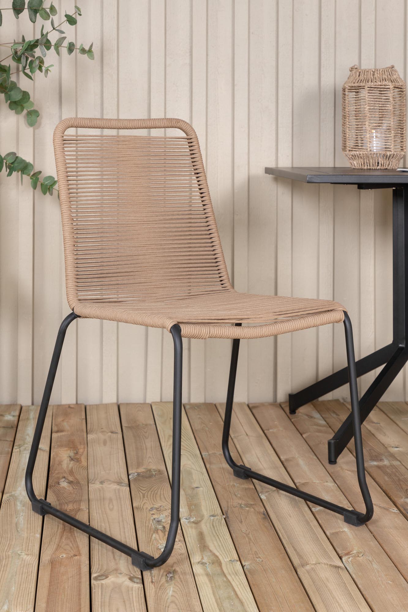 Way Outdoor-Tischset + Lindos 70cm/2St. in Schwarz Braun präsentiert im Onlineshop von KAQTU Design AG. Gartentischset ist von Venture Home