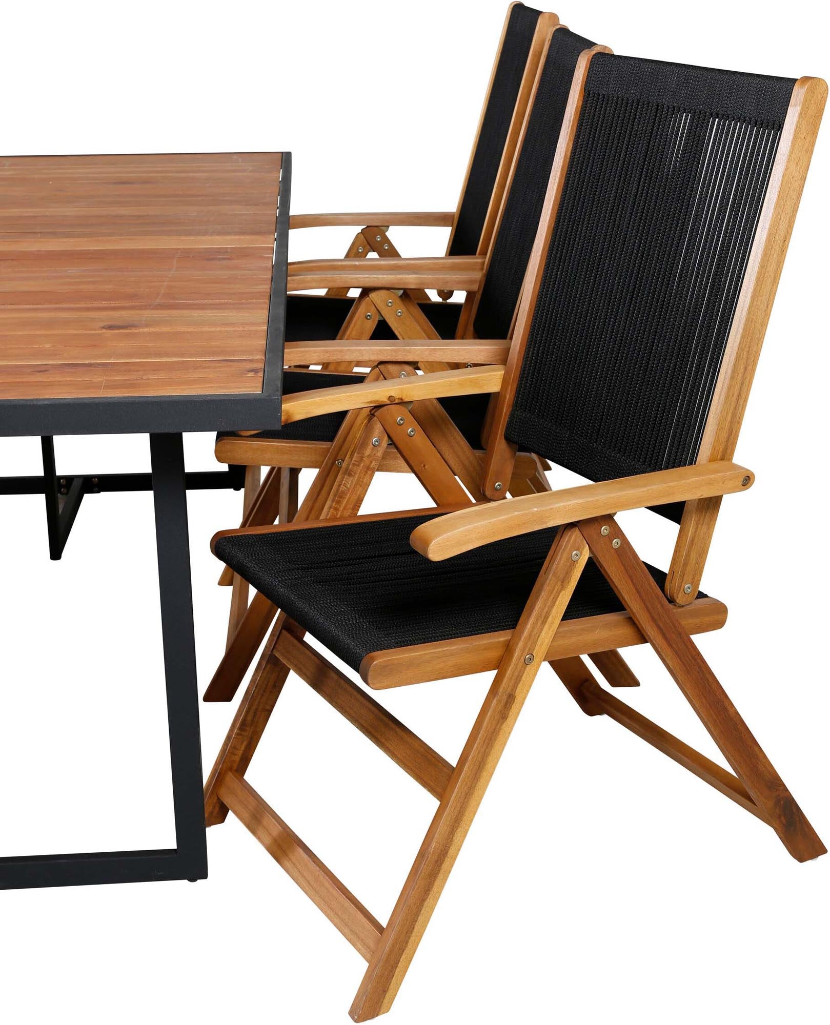 Stilvolles Khung Outdoor-Tischset (Little John) für 6 Personen, perfekt für gesellige Abende im Freien. Wetterfest und langlebig.