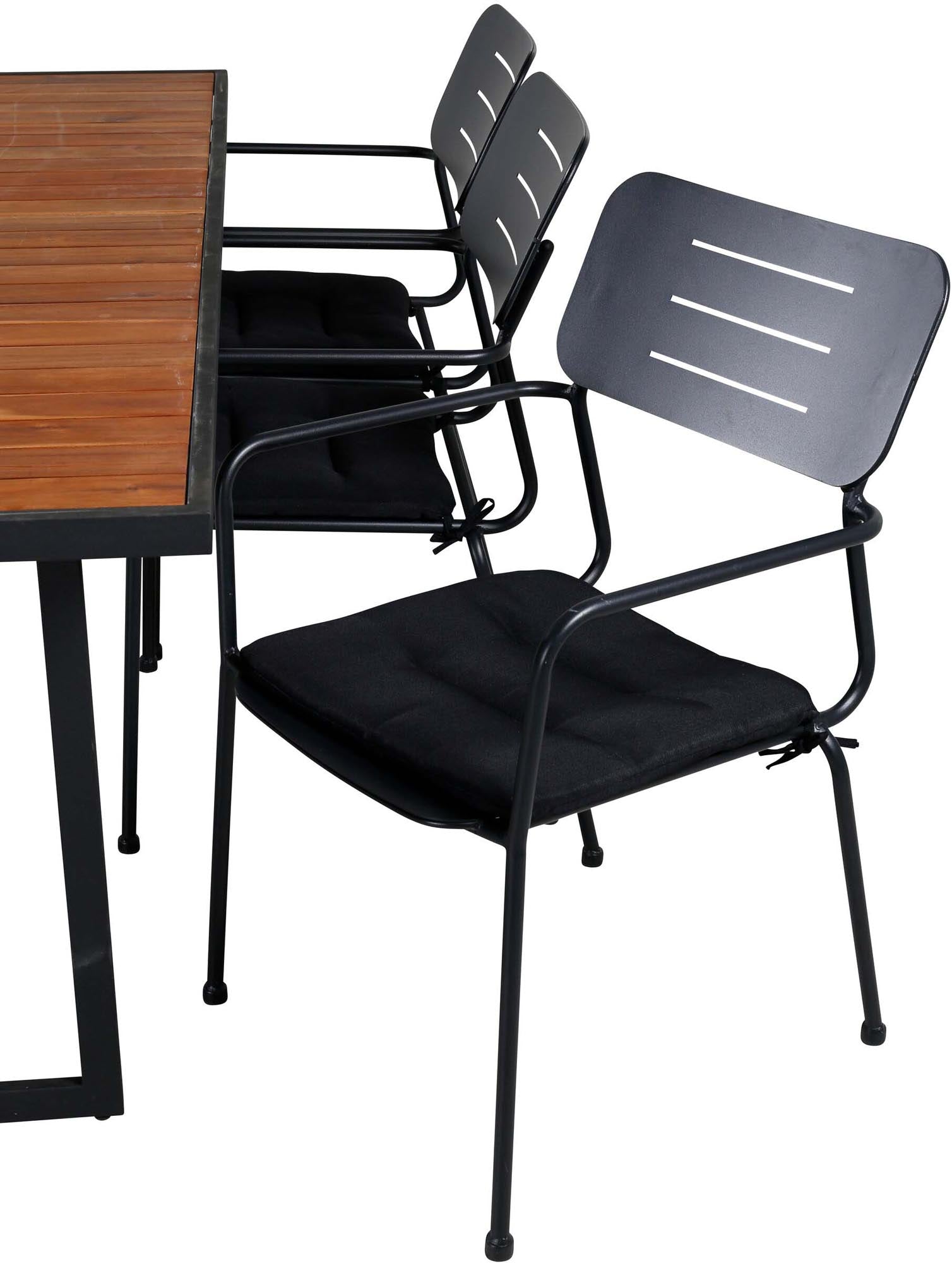 Elegantes Khung Tischset 200cm für 6, ideal für stilvolle Gärten.