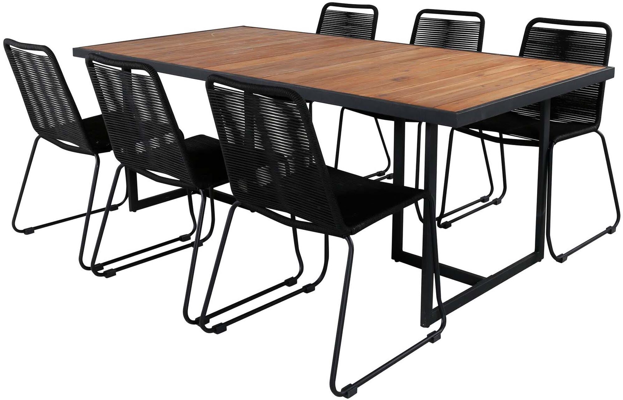 Robustes Khung Tischset 200cm für gesellige Outdoor-Abende.