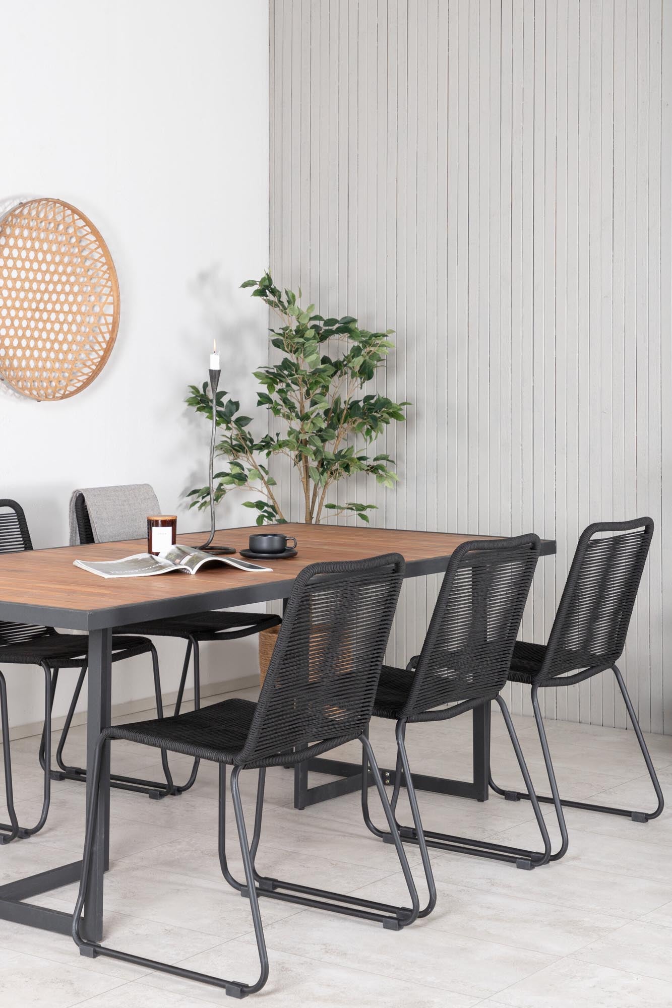 Robustes Khung Tischset 200cm für gesellige Outdoor-Abende.