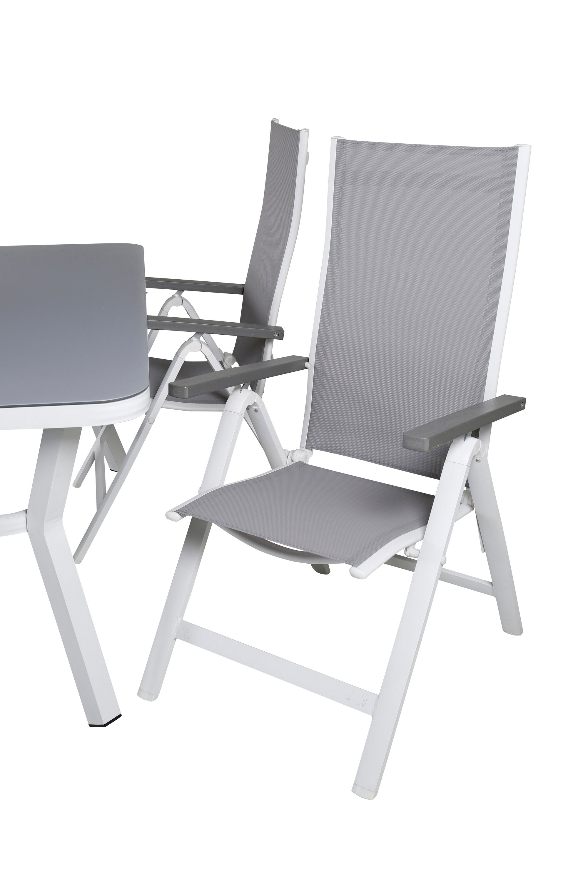 Virya Rechteckiges Gartentisch-Set in Grey/White präsentiert im Onlineshop von KAQTU Design AG. Gartentischset ist von Venture Home