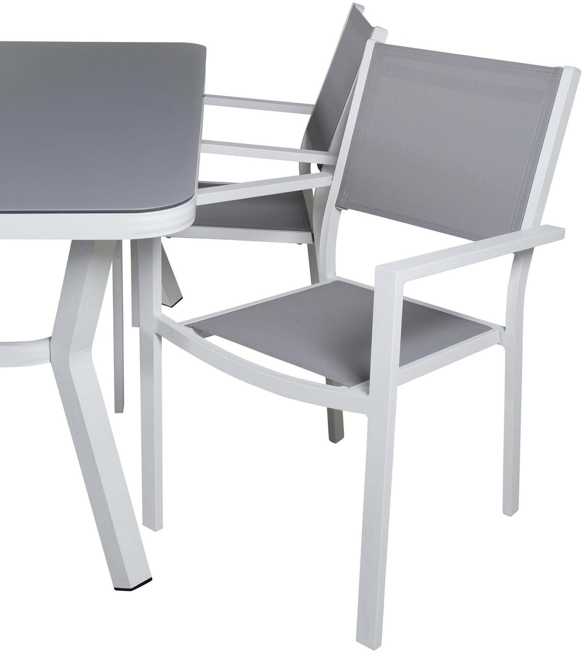 Virya Outdoor-Tischset + Copacabana 160cm/4St. in Grau präsentiert im Onlineshop von KAQTU Design AG. Gartentischset ist von Venture Home