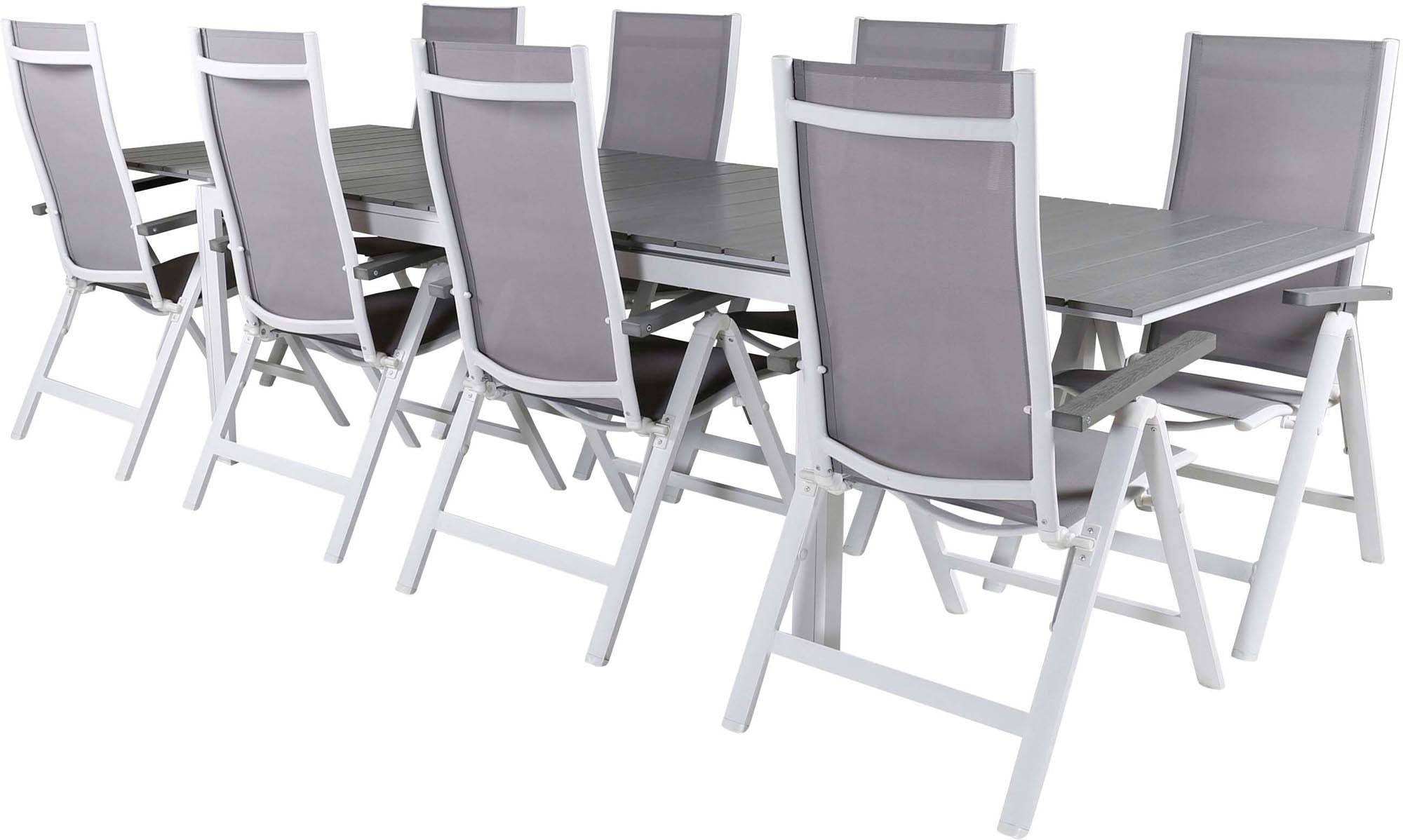 Elegantes Tischset für gesellige Runden im Freien, langlebig und komfortabel, perfekt für jede Gartengestaltung.