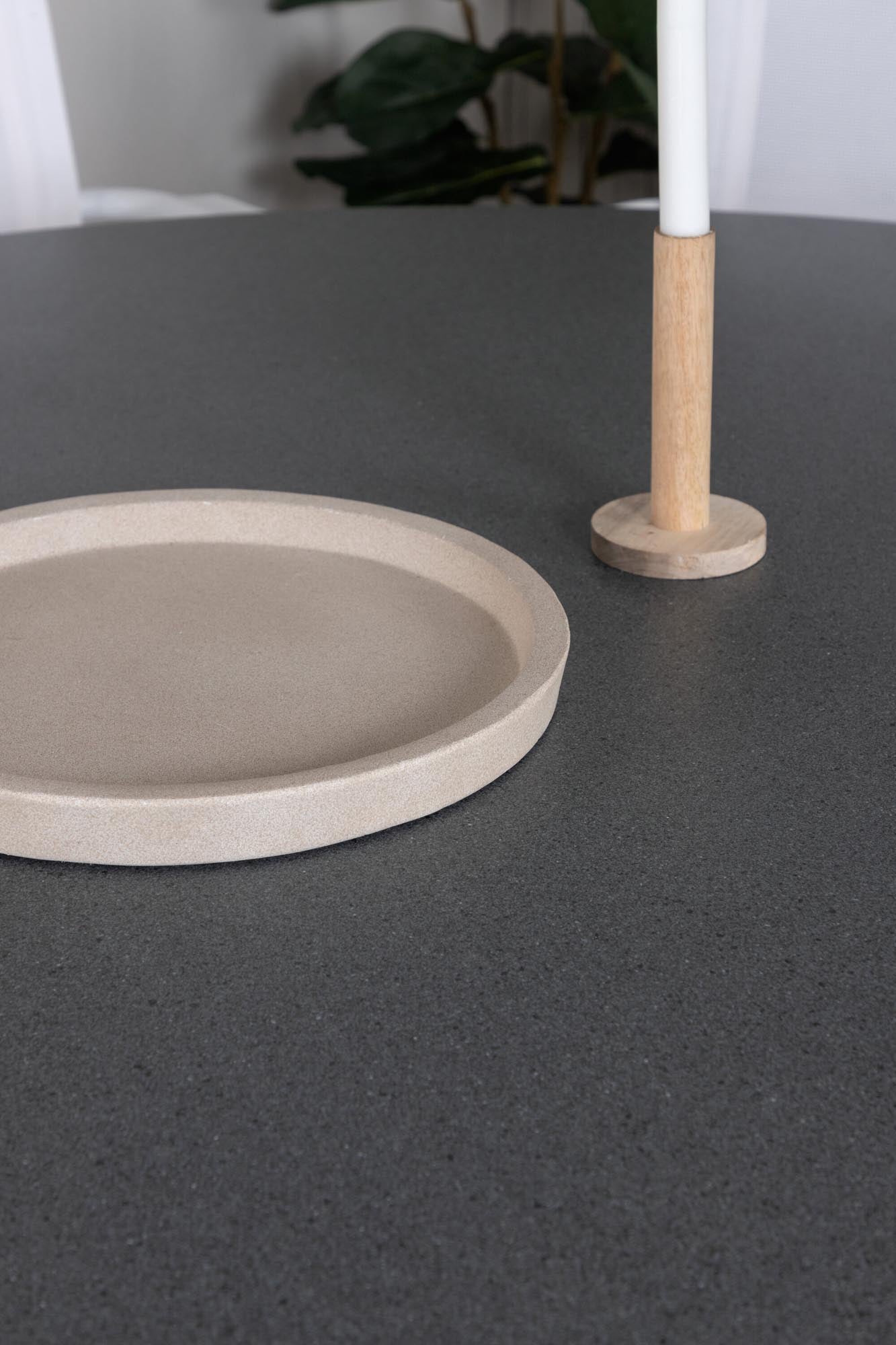 Copacabana Outdoor-Tischset + Albany Light ⌀140cm/6St. in Grau weiss präsentiert im Onlineshop von KAQTU Design AG. Gartentischset ist von Venture Home