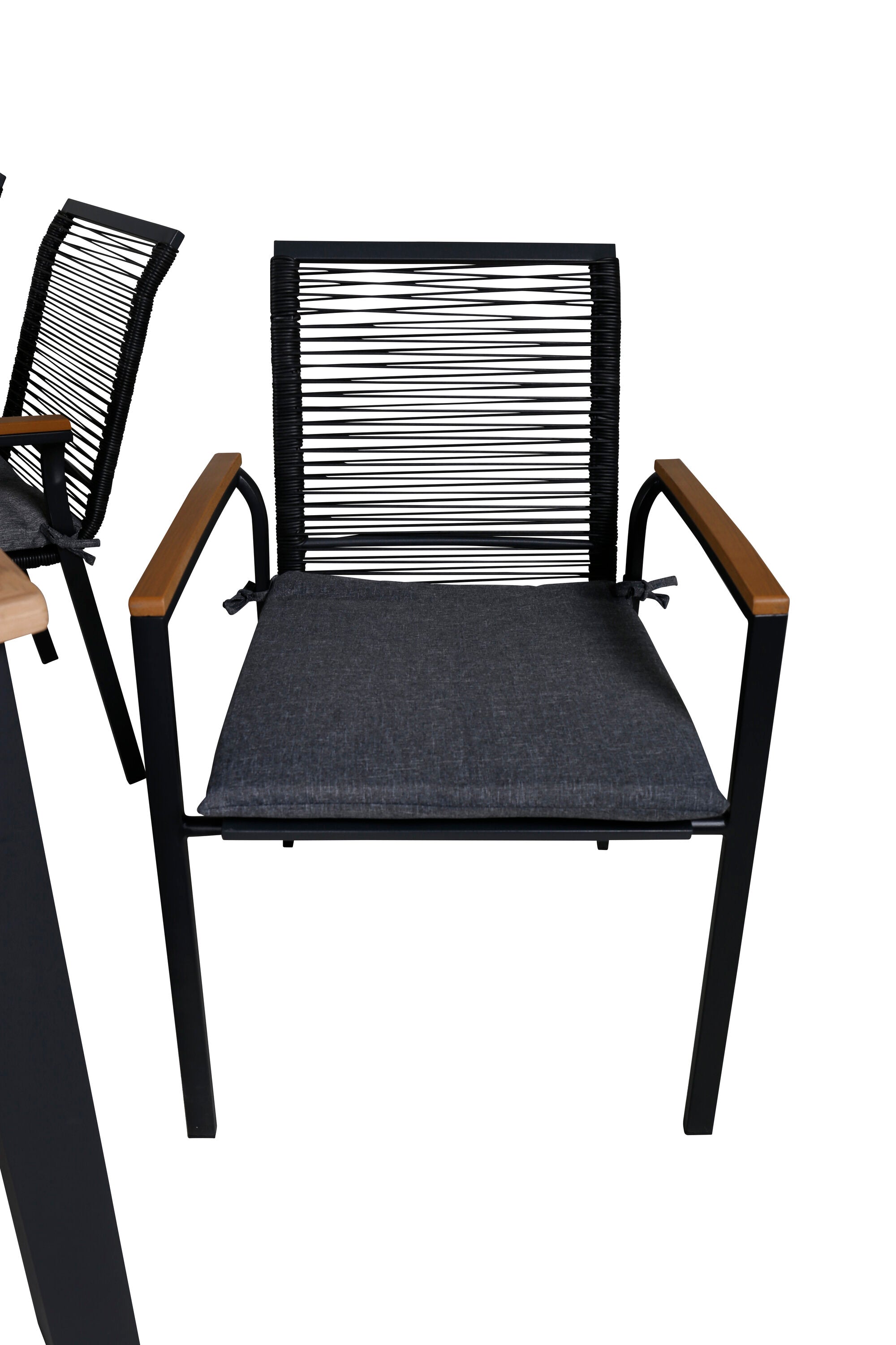 Elegantes Panama Gartentischset Dallas von Venture Home, ausziehbar, ideal für stilvolle Outdoor-Dinner und Gartenpartys.