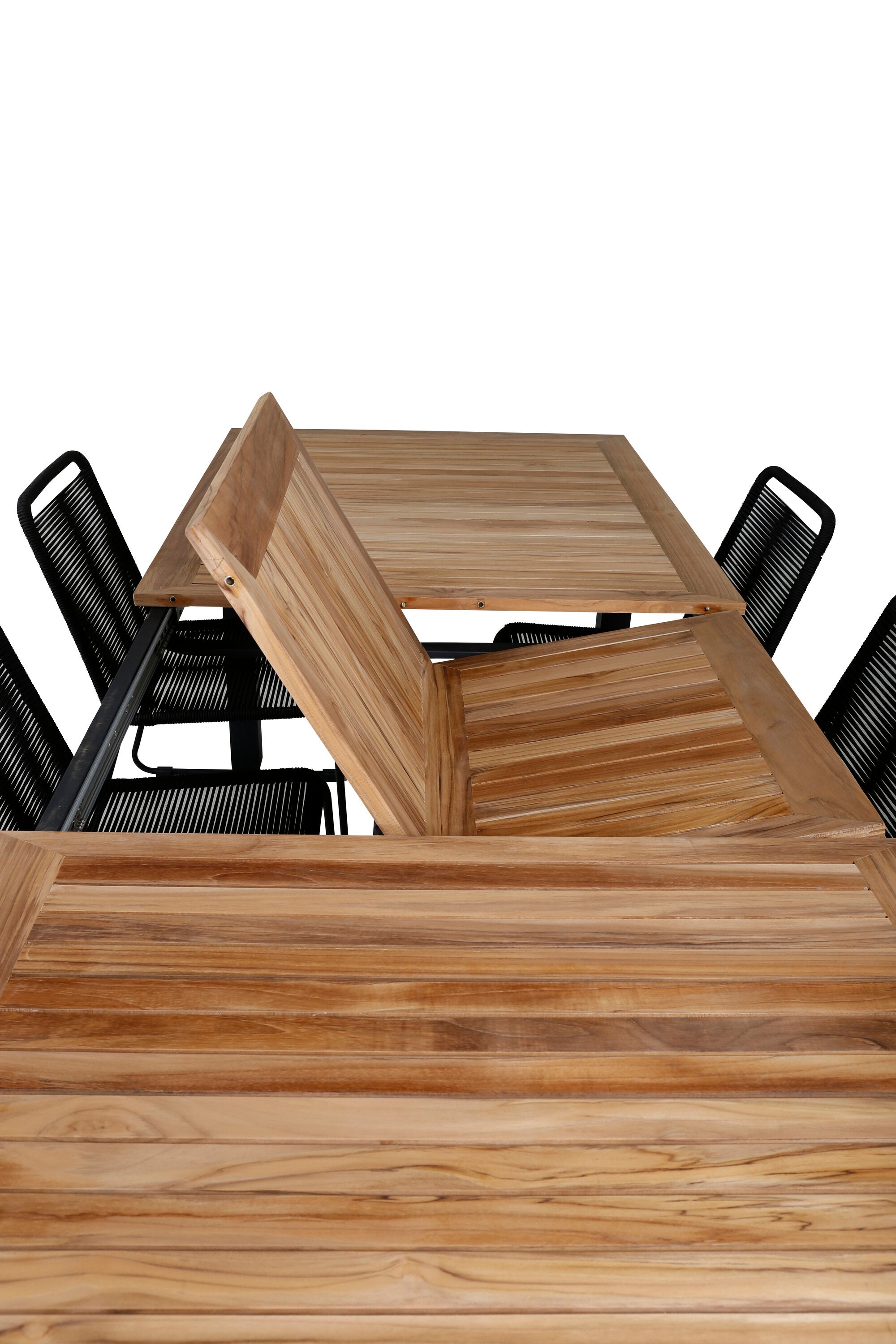 Elegantes Panama Gartentischset Lindos, 6-teilig, ausziehbar, ideal für Garten oder Terrasse, robust und perfekt für gesellige Runden.