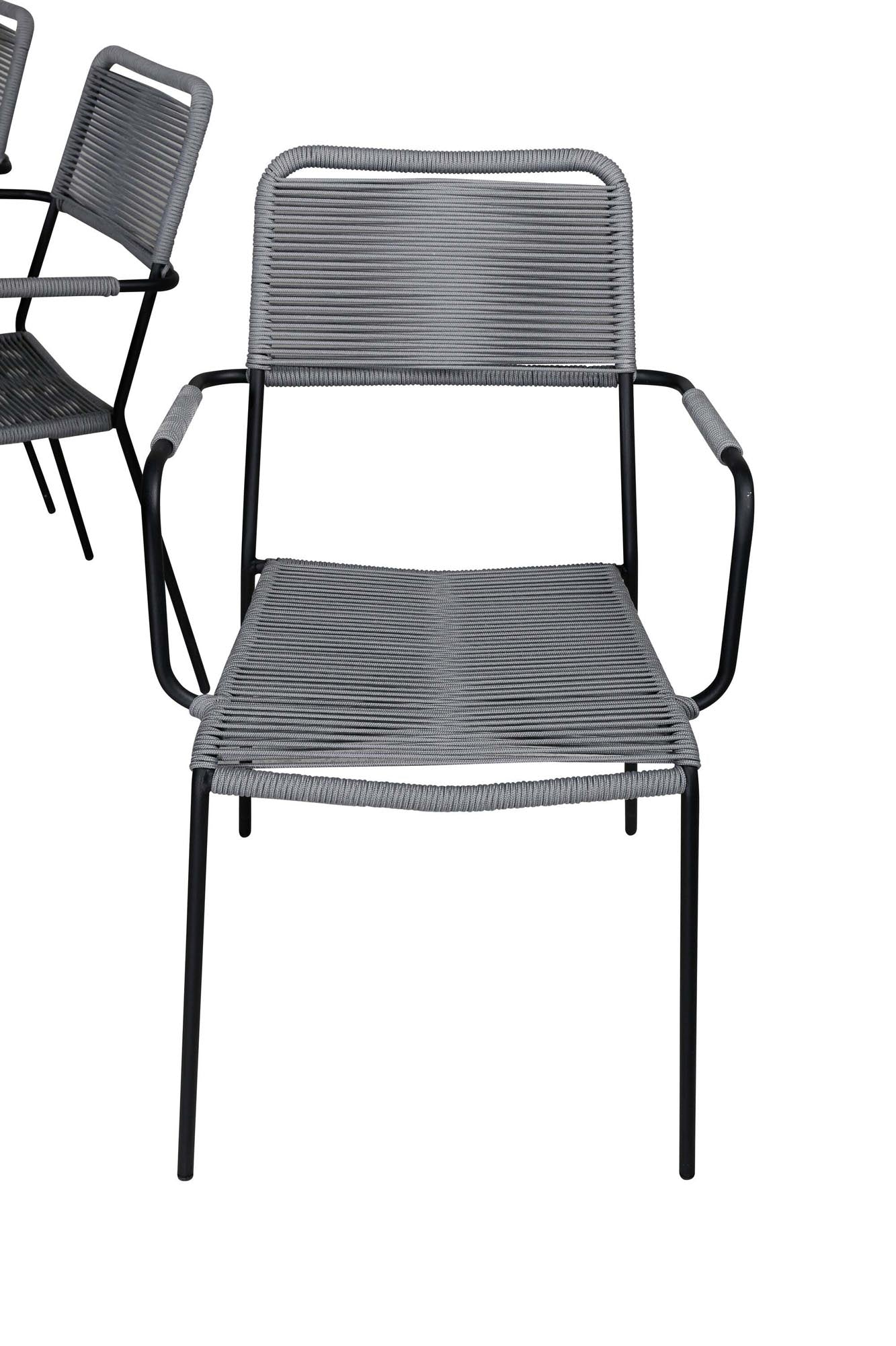 Marbella Outdoor-Tischset ausziehbar + Lindos 240cm/6St. in Schwarzgrau präsentiert im Onlineshop von KAQTU Design AG. Gartentischset ist von Venture Home