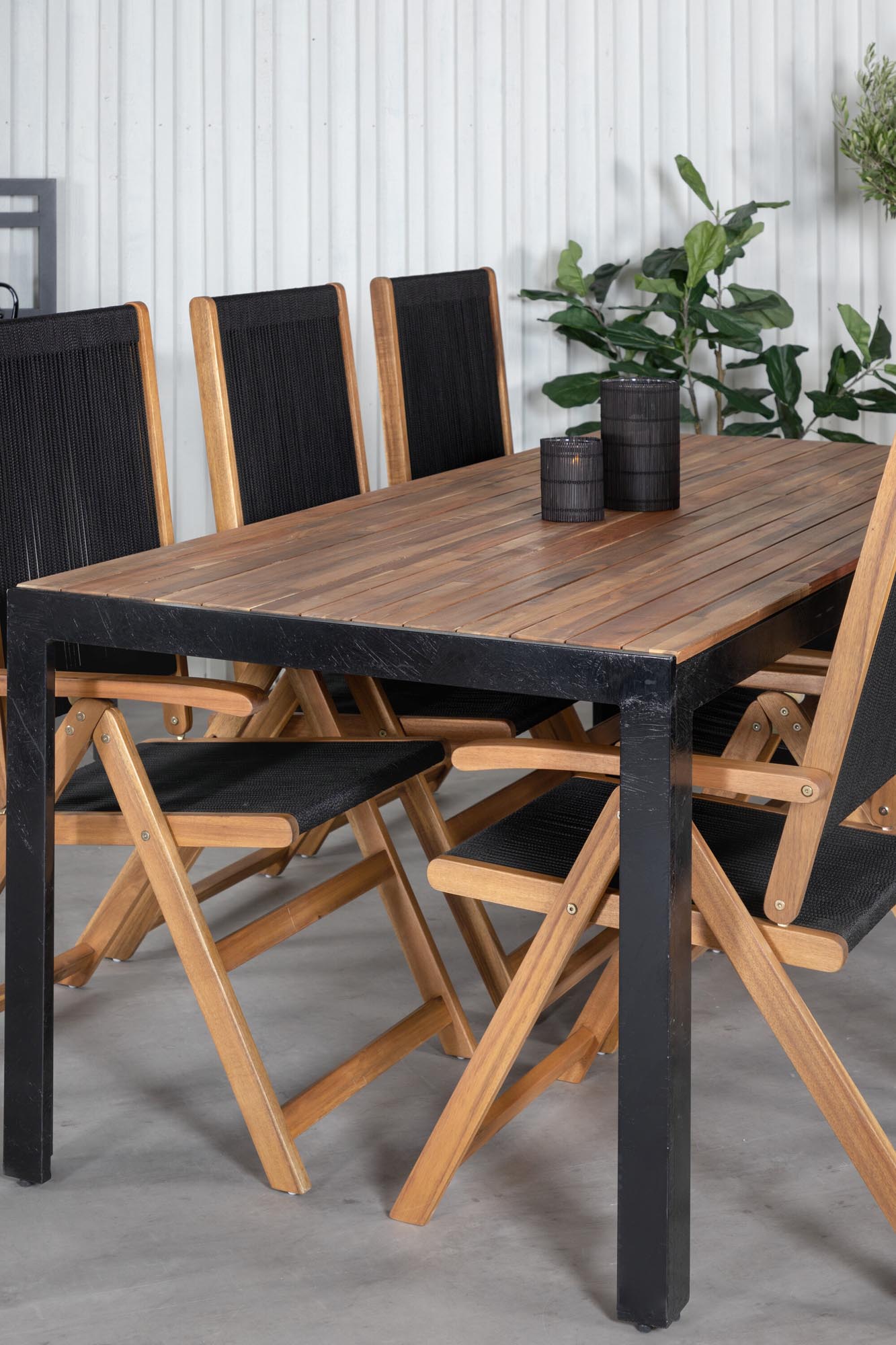 Elegantes Venture Home Bois Set, 205cm, 6 Plätze, für Terrasse.