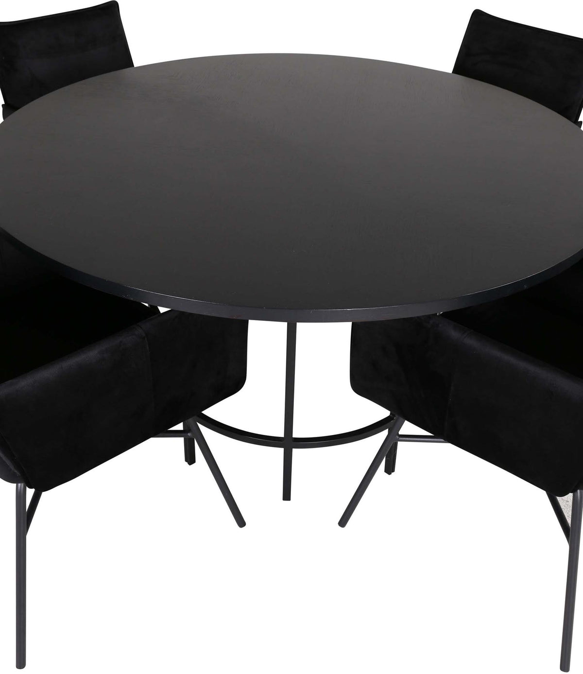 Esszimmerset Copenhagen + Petra ⌀140cm/4St. in Schwarz präsentiert im Onlineshop von KAQTU Design AG. Esszimmerset ist von Venture Home