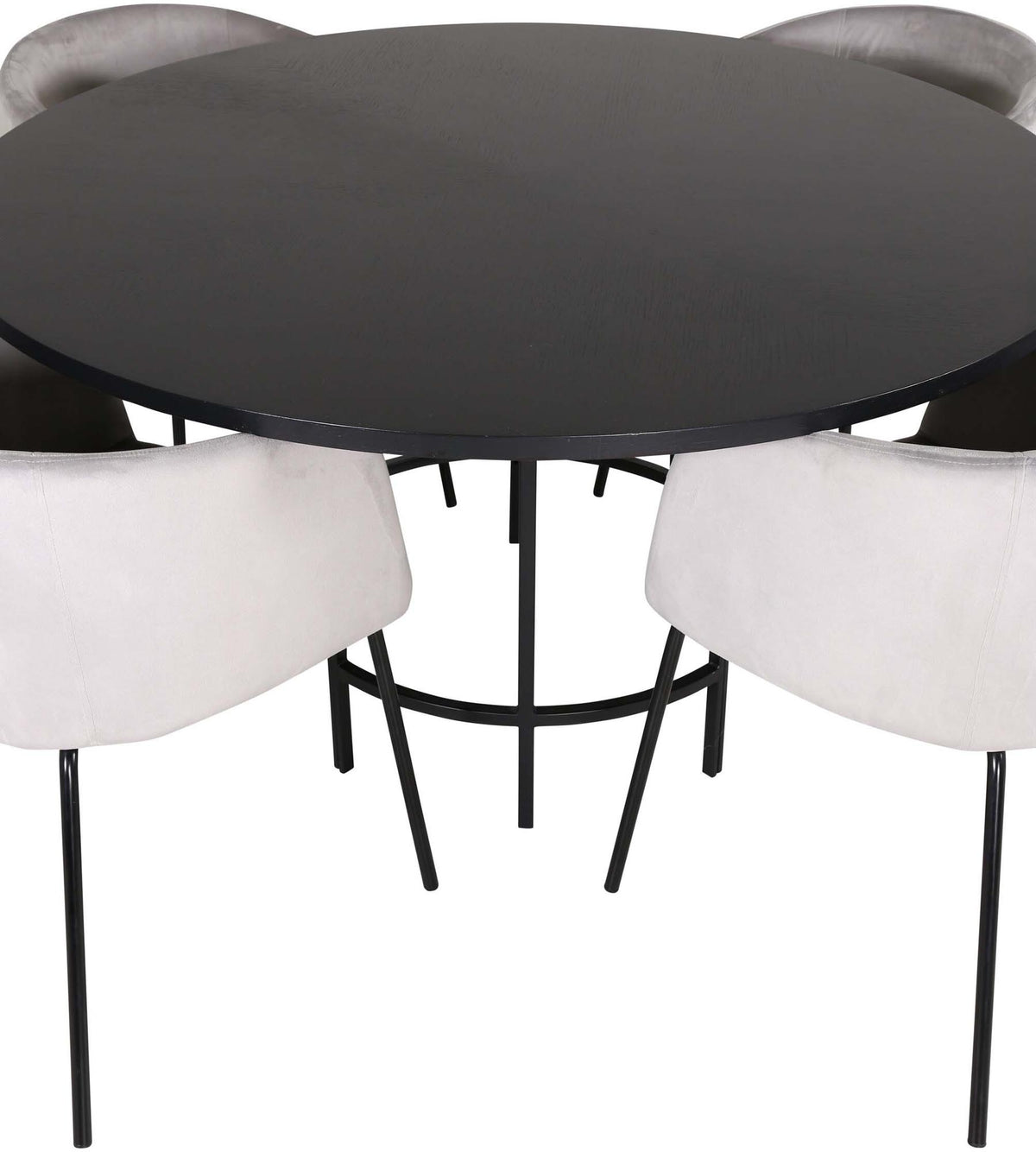 Esszimmerset Copenhagen + Berit ⌀140cm/4St. in Schwarzgrau präsentiert im Onlineshop von KAQTU Design AG. Esszimmerset ist von Venture Home